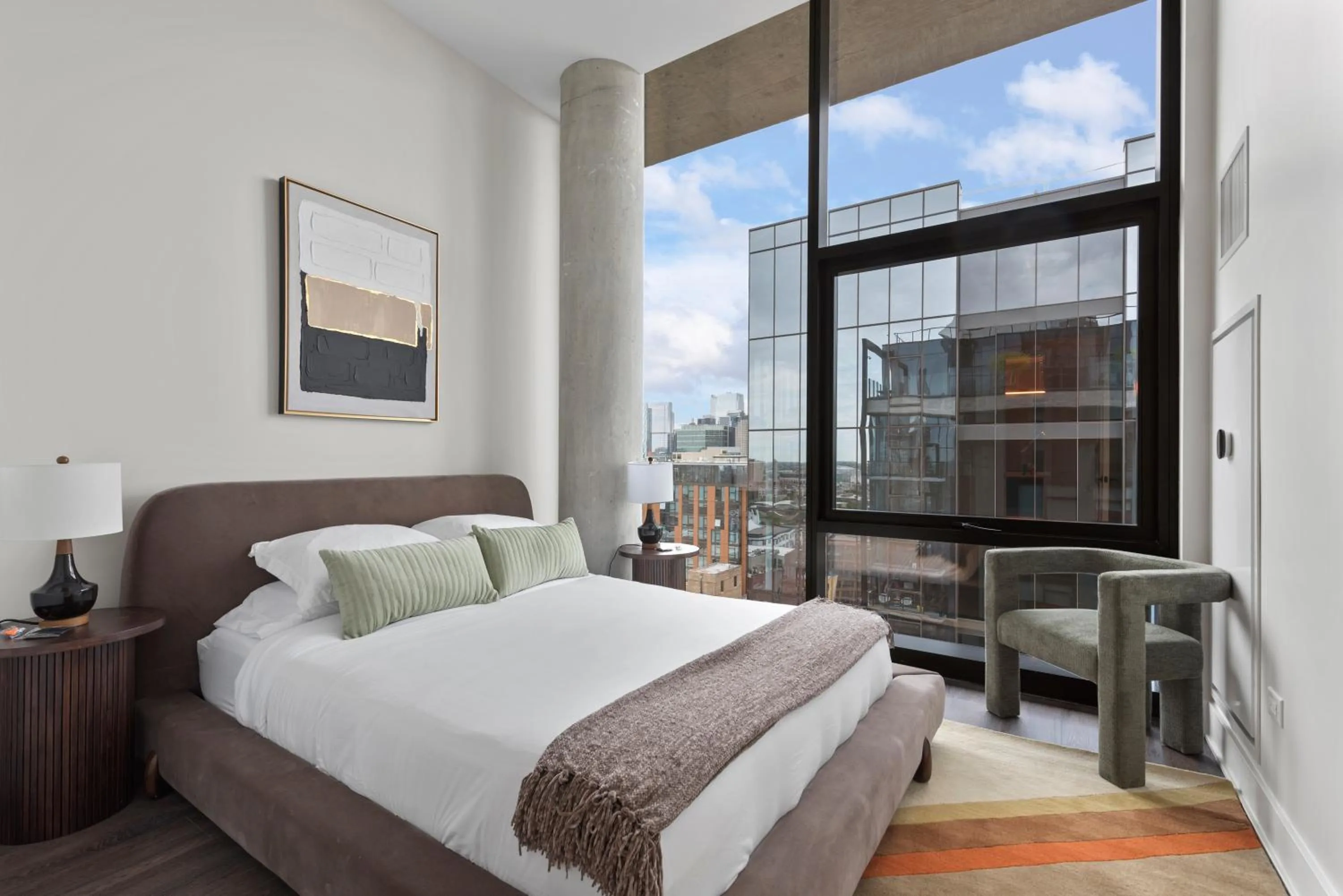 Bedroom, Bed in Avra Stylish Apartments Prime West Loop Location Near Union Park