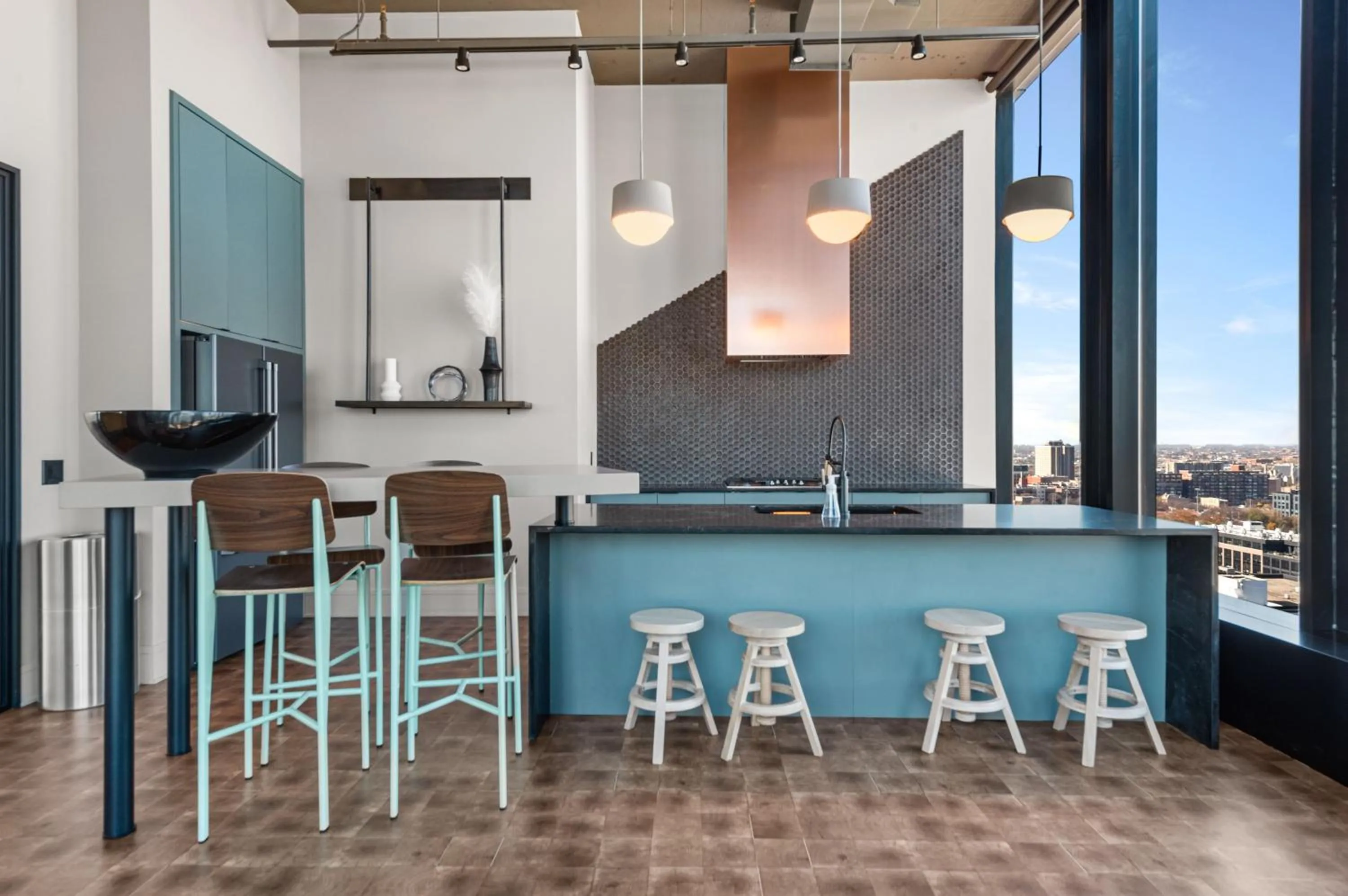 Communal kitchen in Avra Stylish Apartments Prime West Loop Location Near Union Park