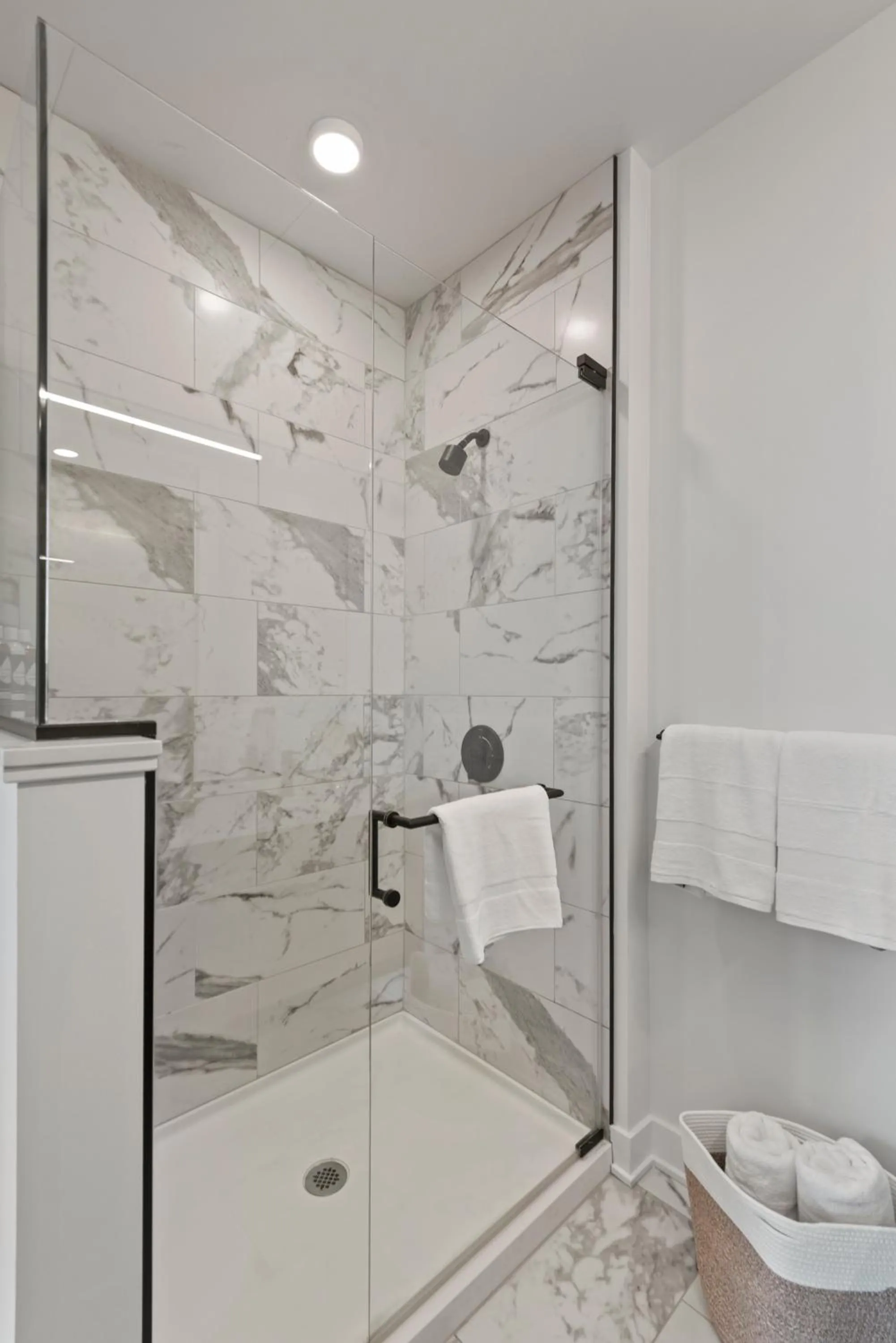 Shower in Avra Stylish Apartments Prime West Loop Location Near Union Park