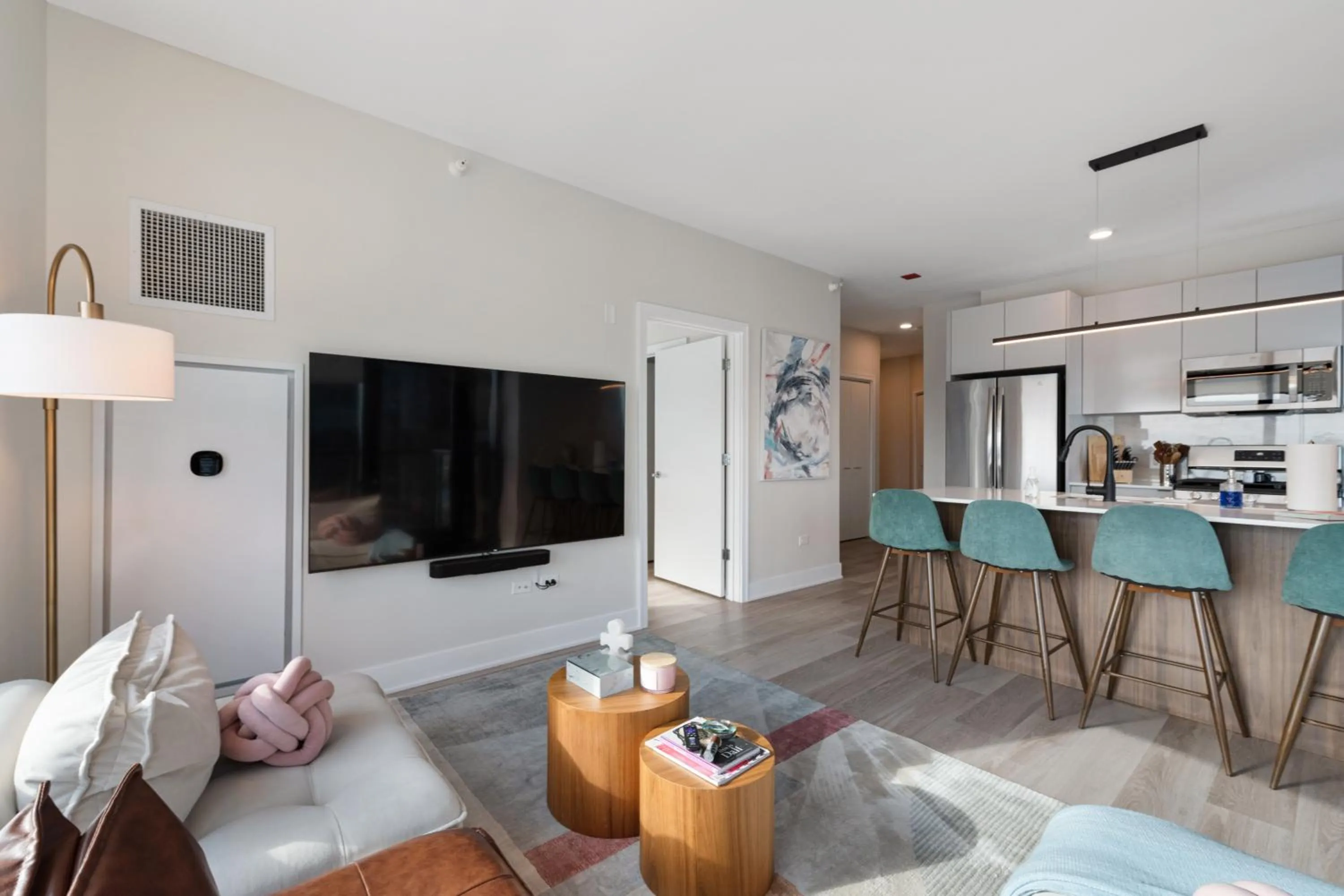 TV and multimedia in Avra Stylish Apartments Prime West Loop Location Near Union Park