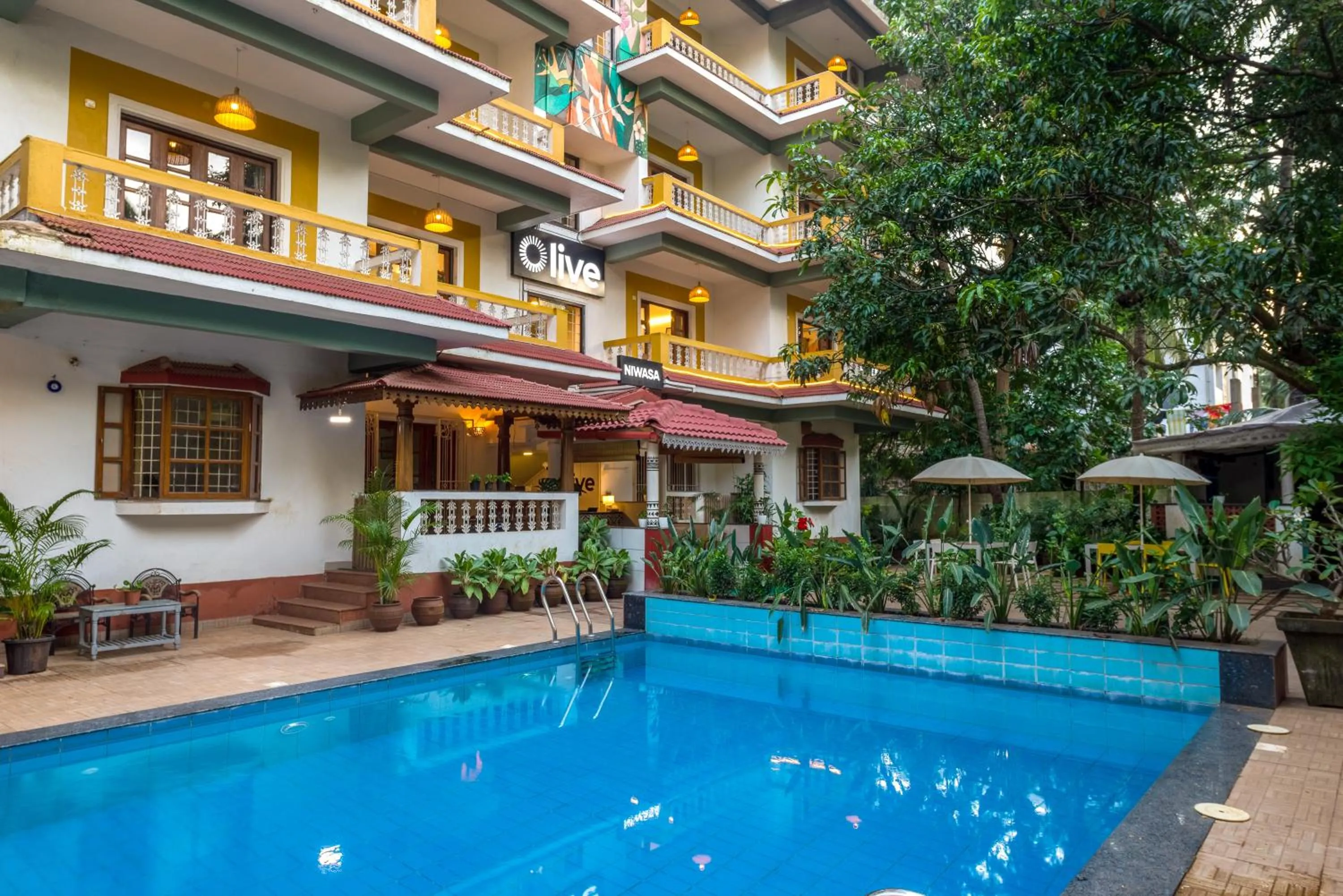 Property building in Olive Hotel Calangute Niwasa by Embassy Group