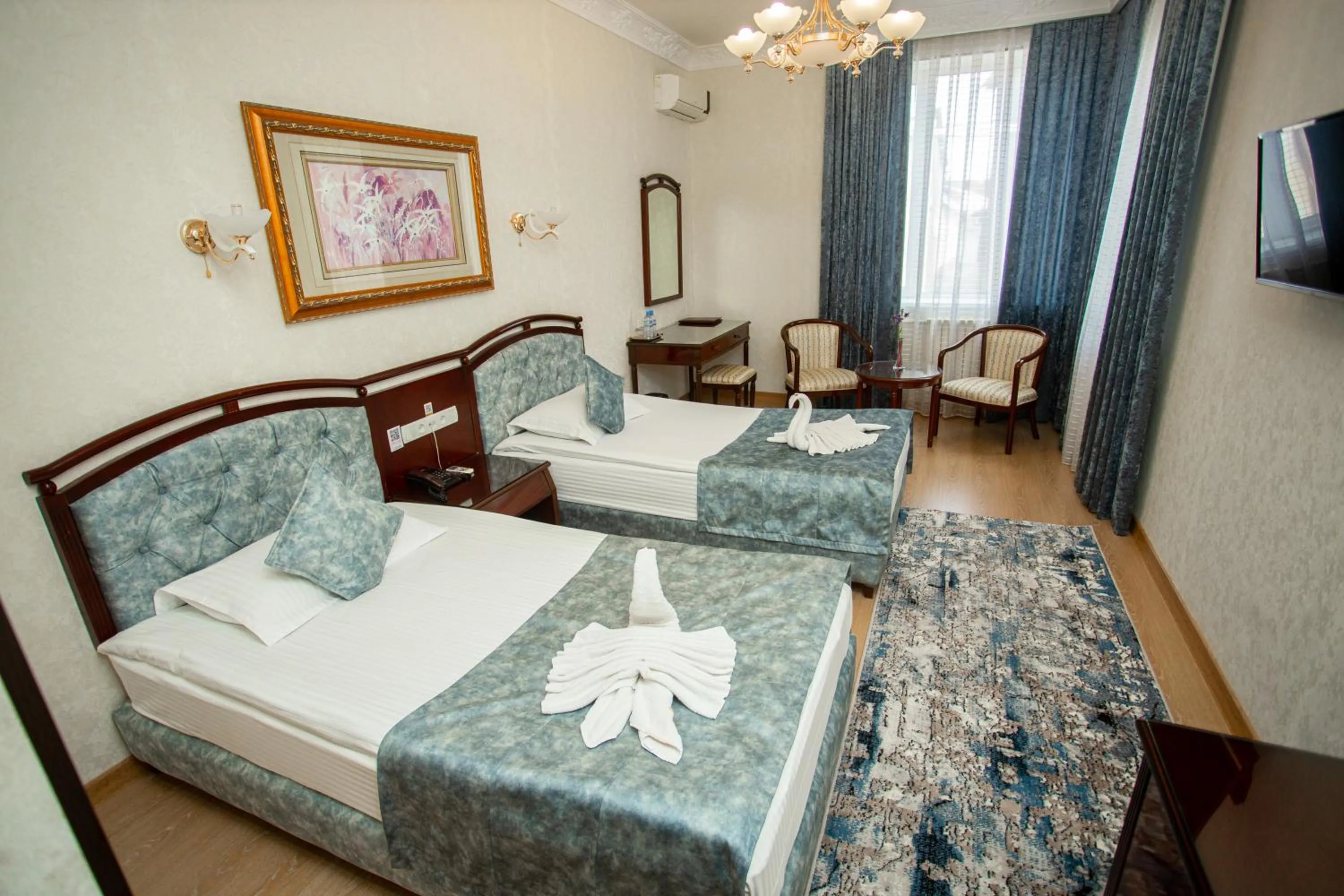 Bed in Hotel Asia Samarkand