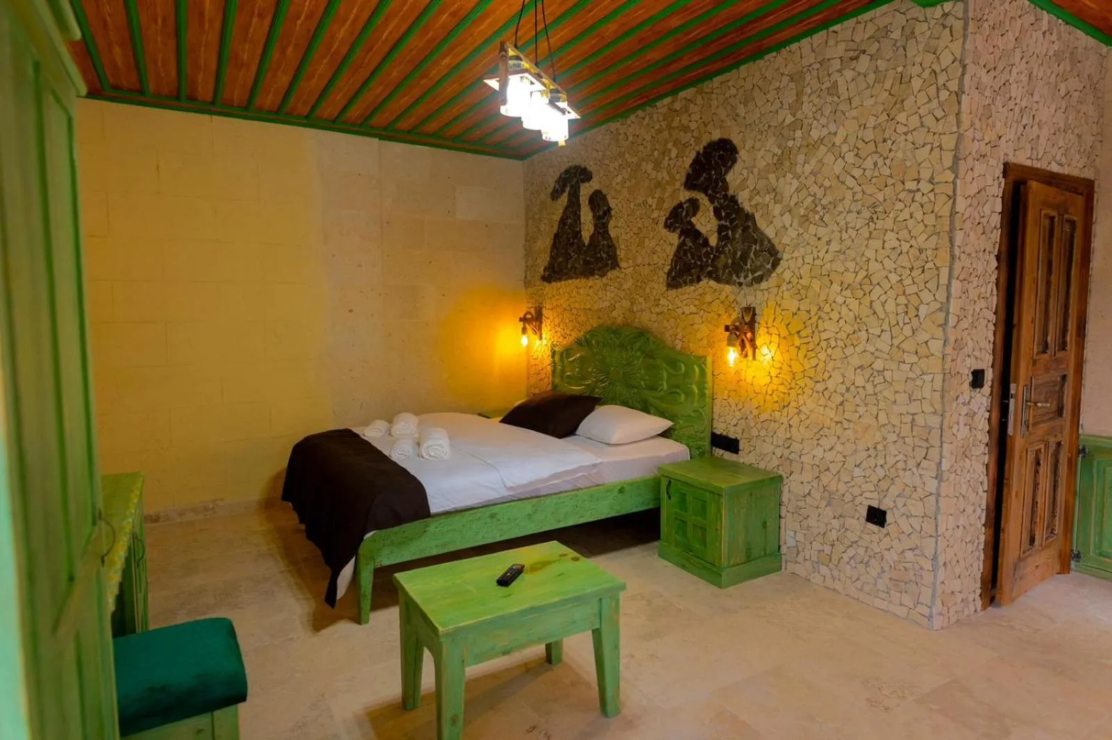 Bed in Gemosa Cappadocia Hotel