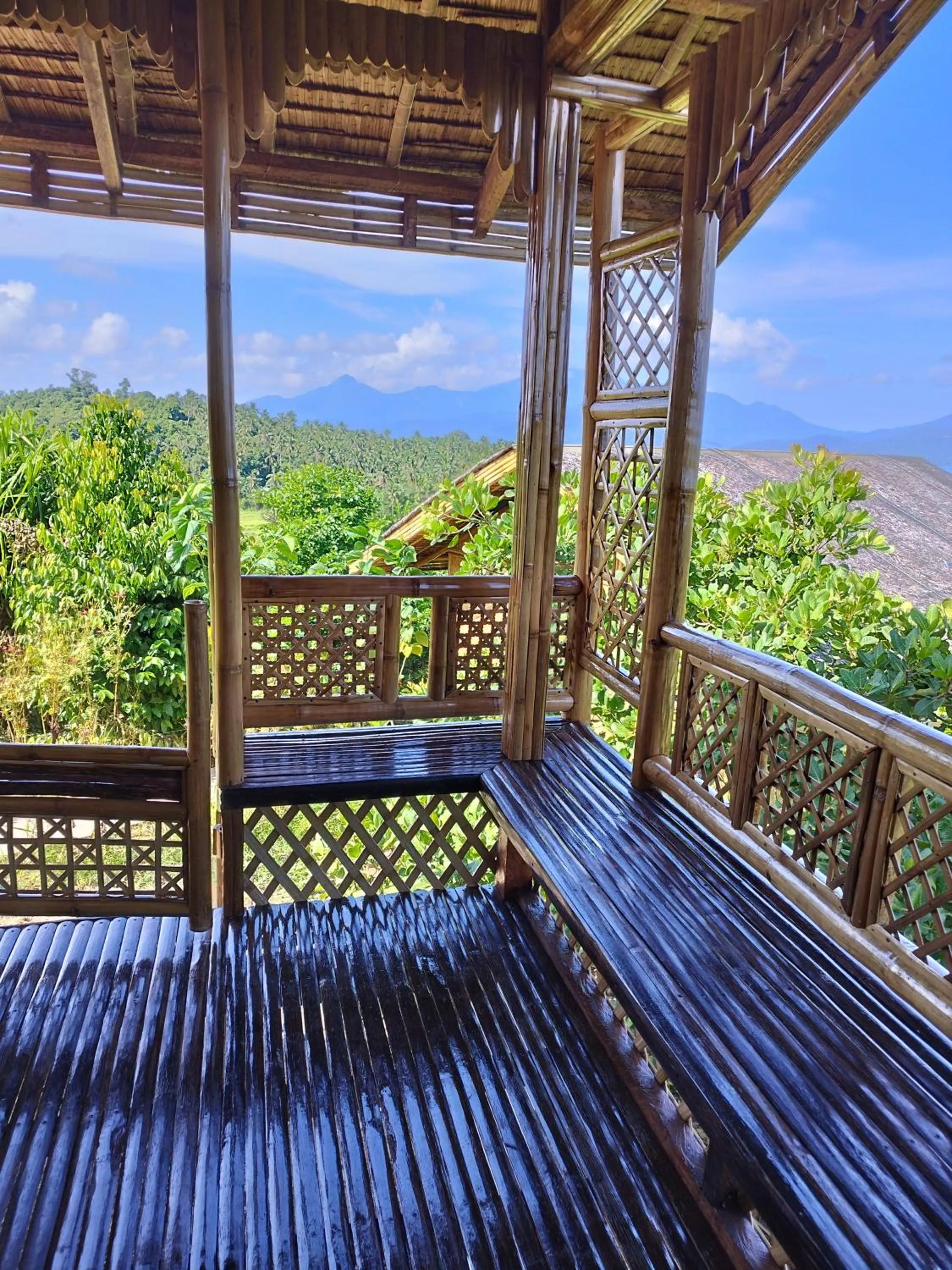 Patio in Ocean Green Eco Lodge
