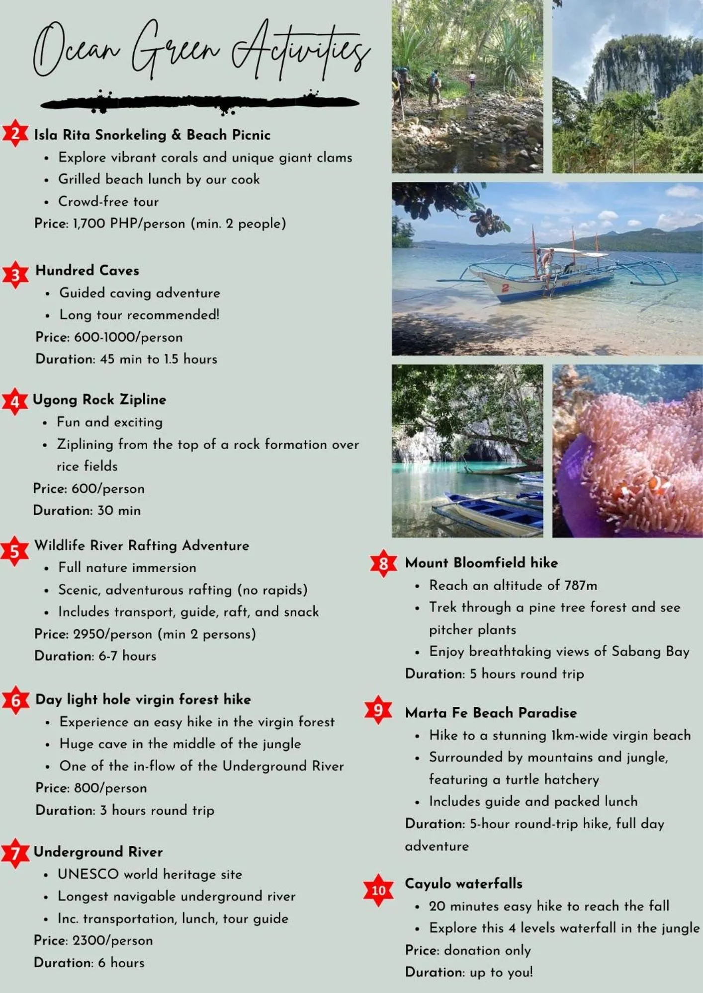 Natural landscape in Ocean Green Eco Lodge