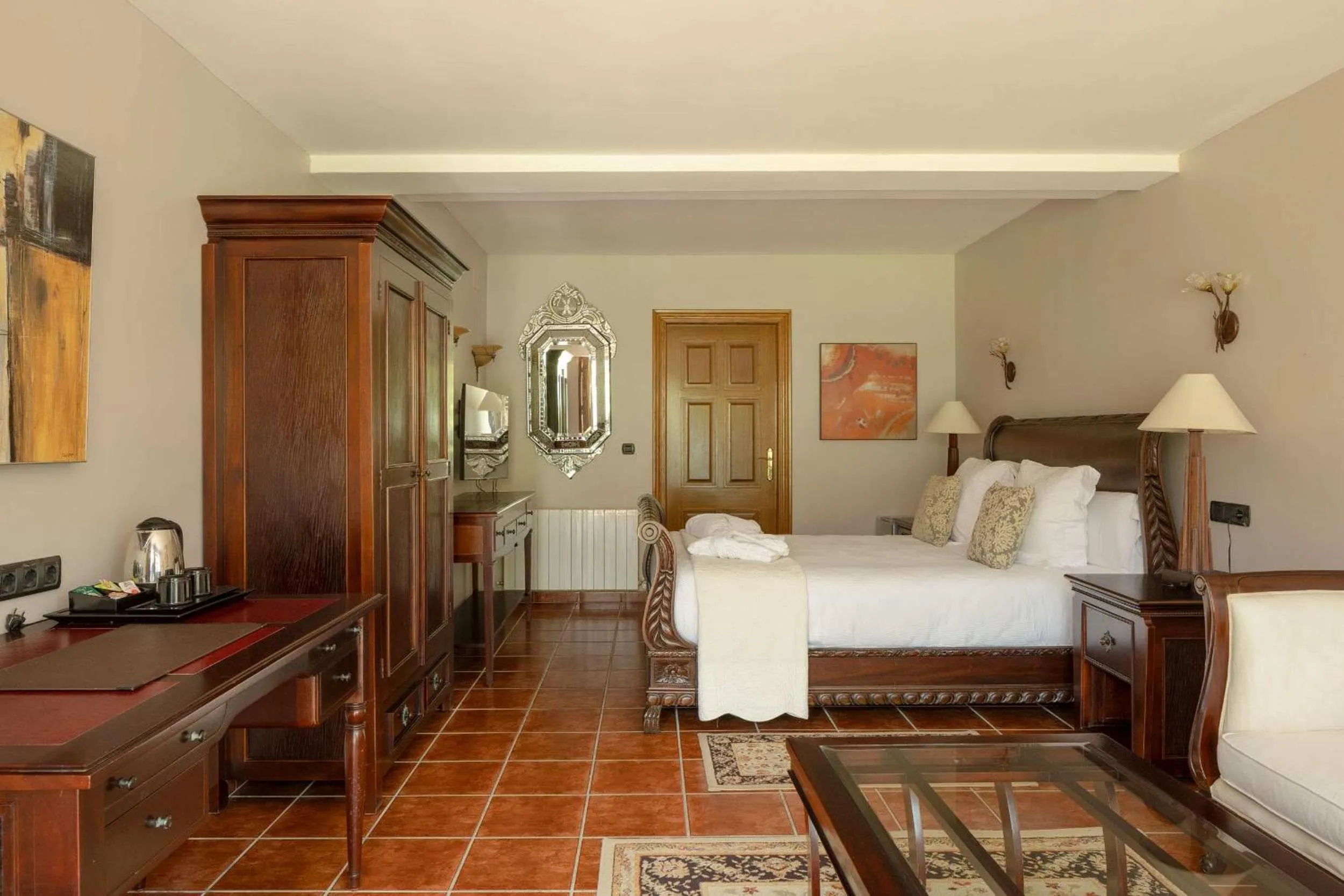 Bedroom, Bed in Hotel & Spa Etxegana