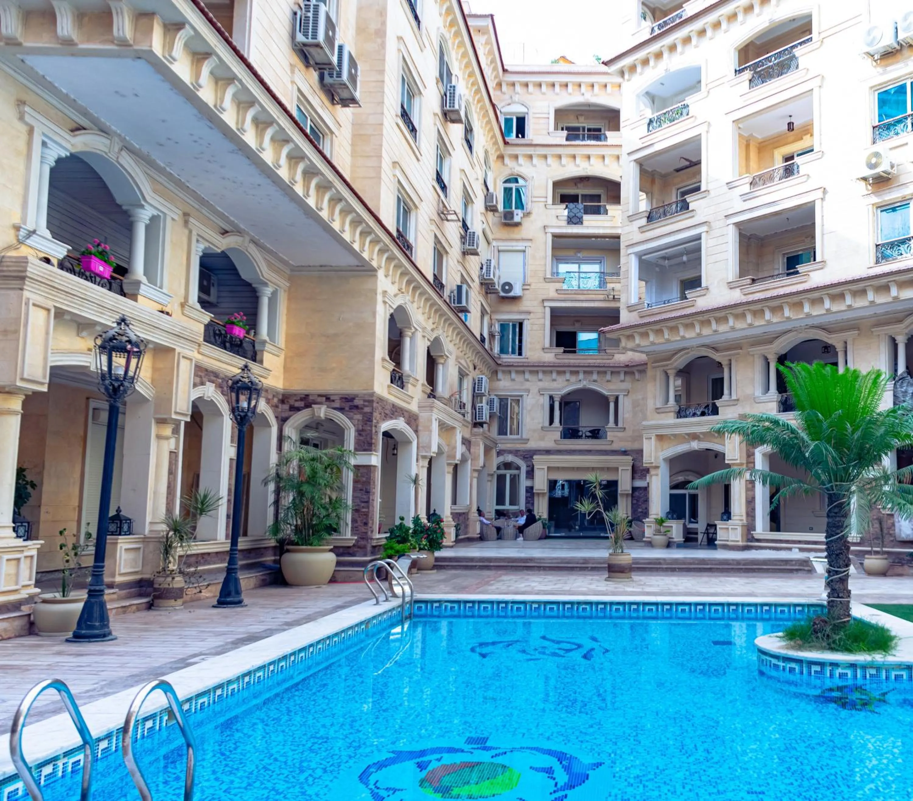 Pool view in Jasmine Pyramids Hotel