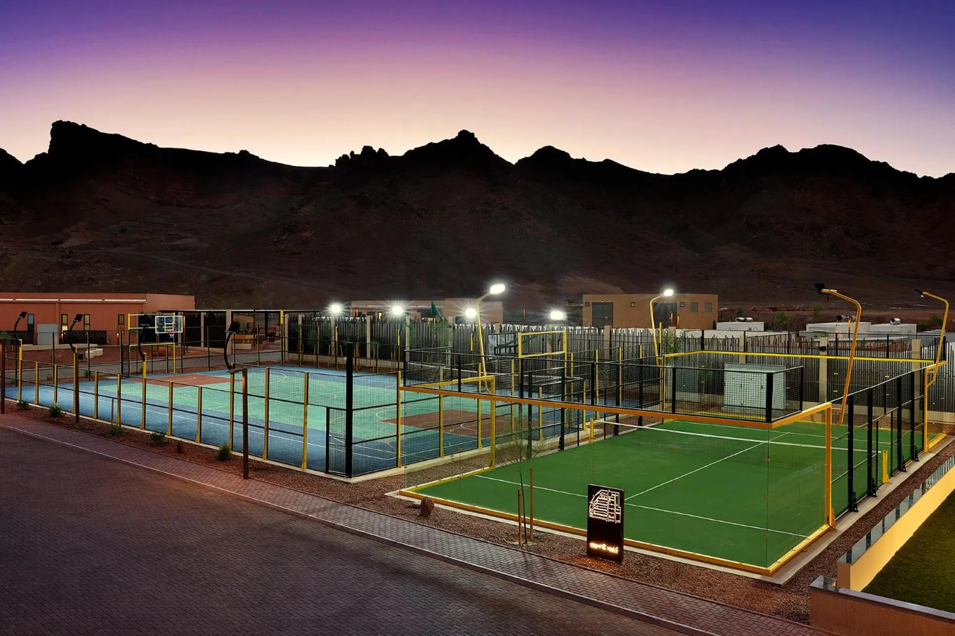 Tennis court in Cloud 7 Residence AlUla