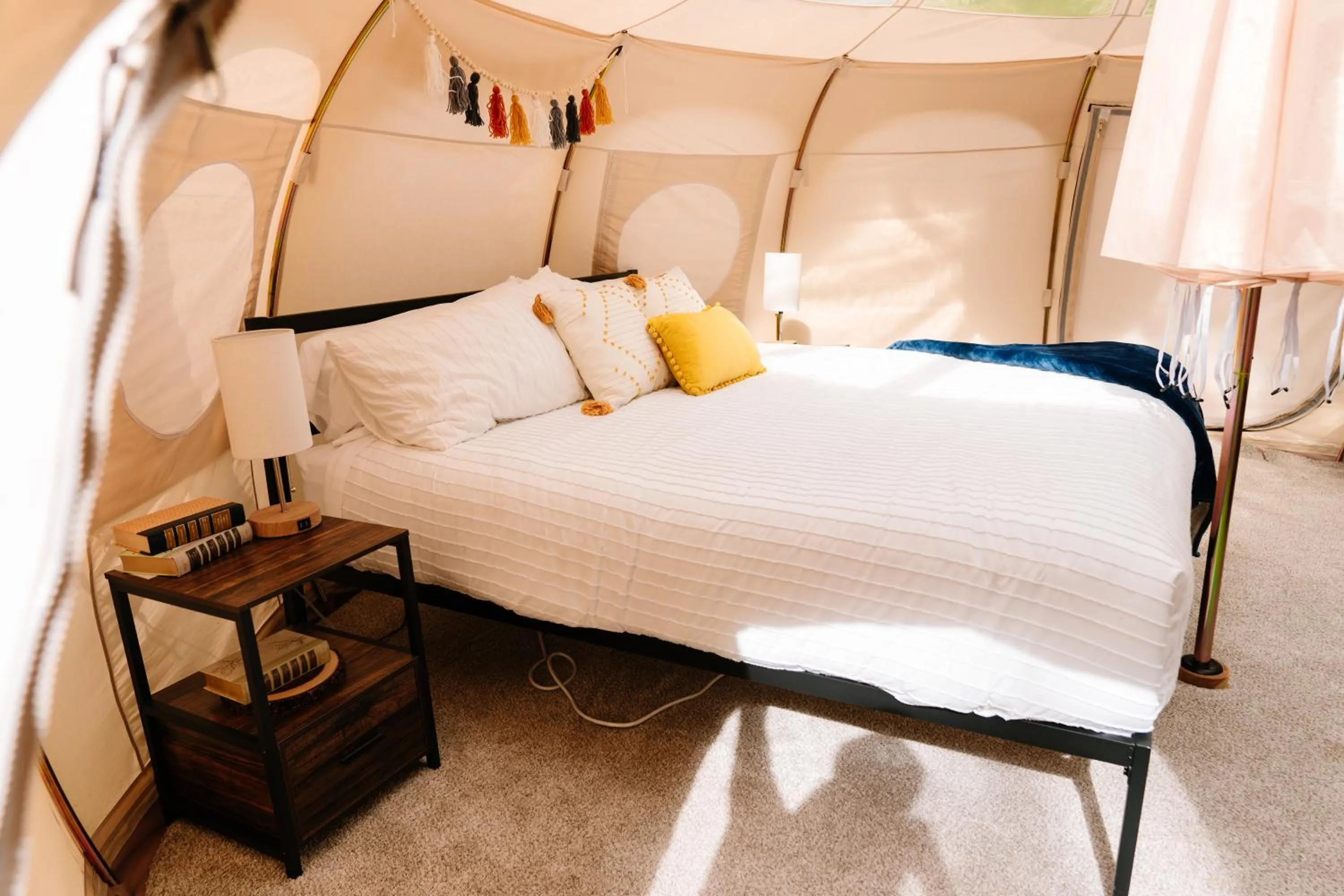 Bed in Starlight Retreat Yellowstone