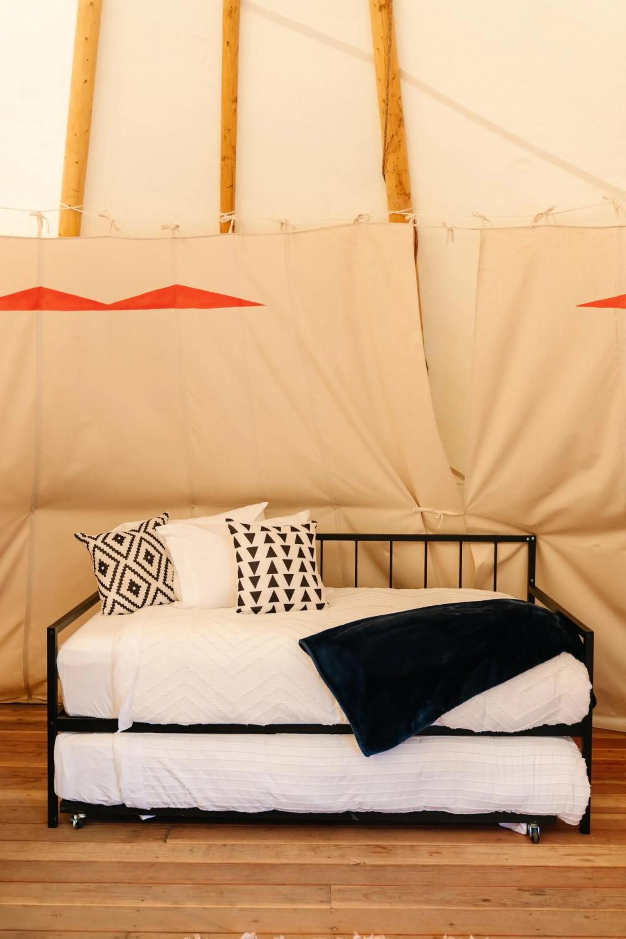 Bed in Starlight Retreat Yellowstone