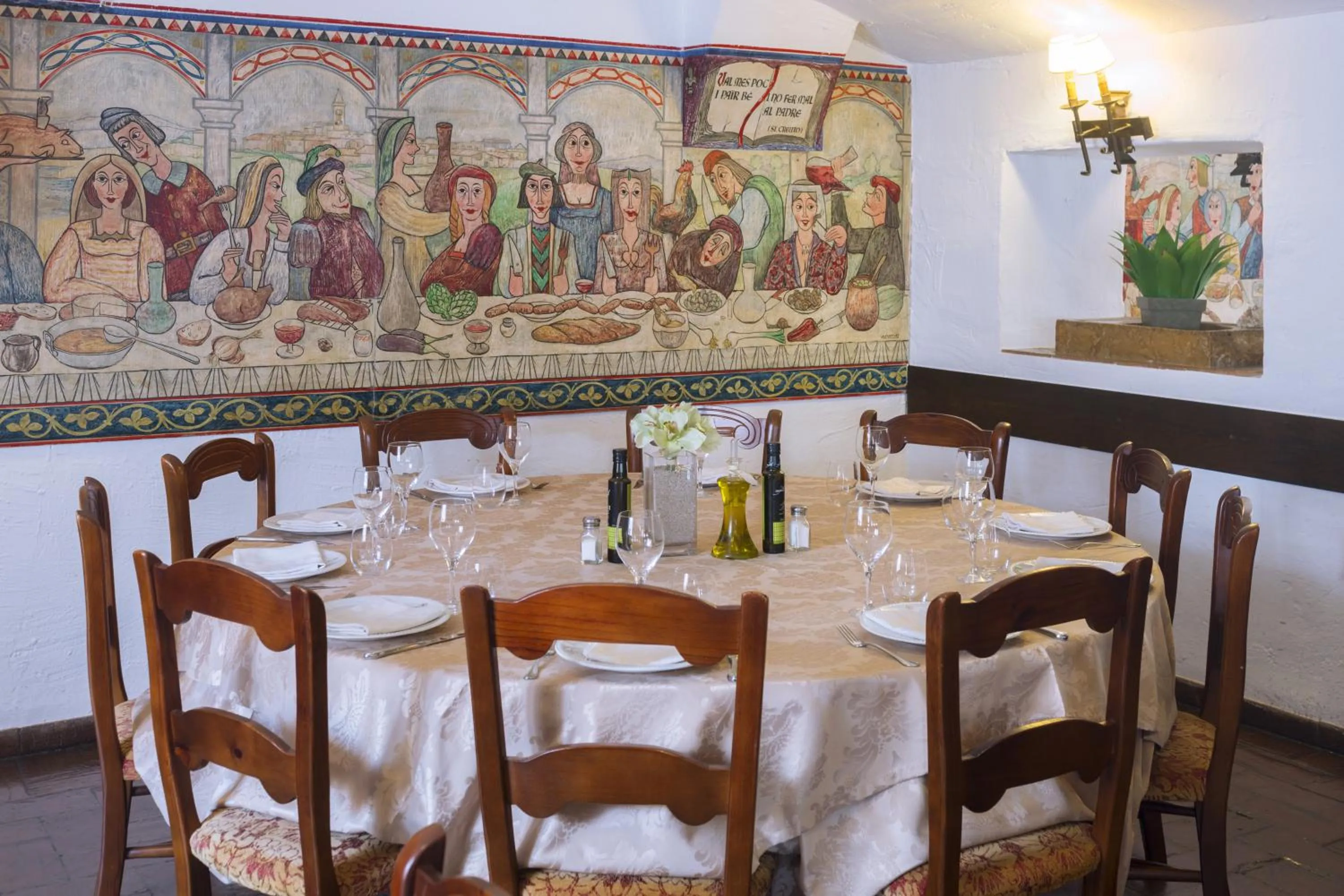 Dining area in Mas Gallau