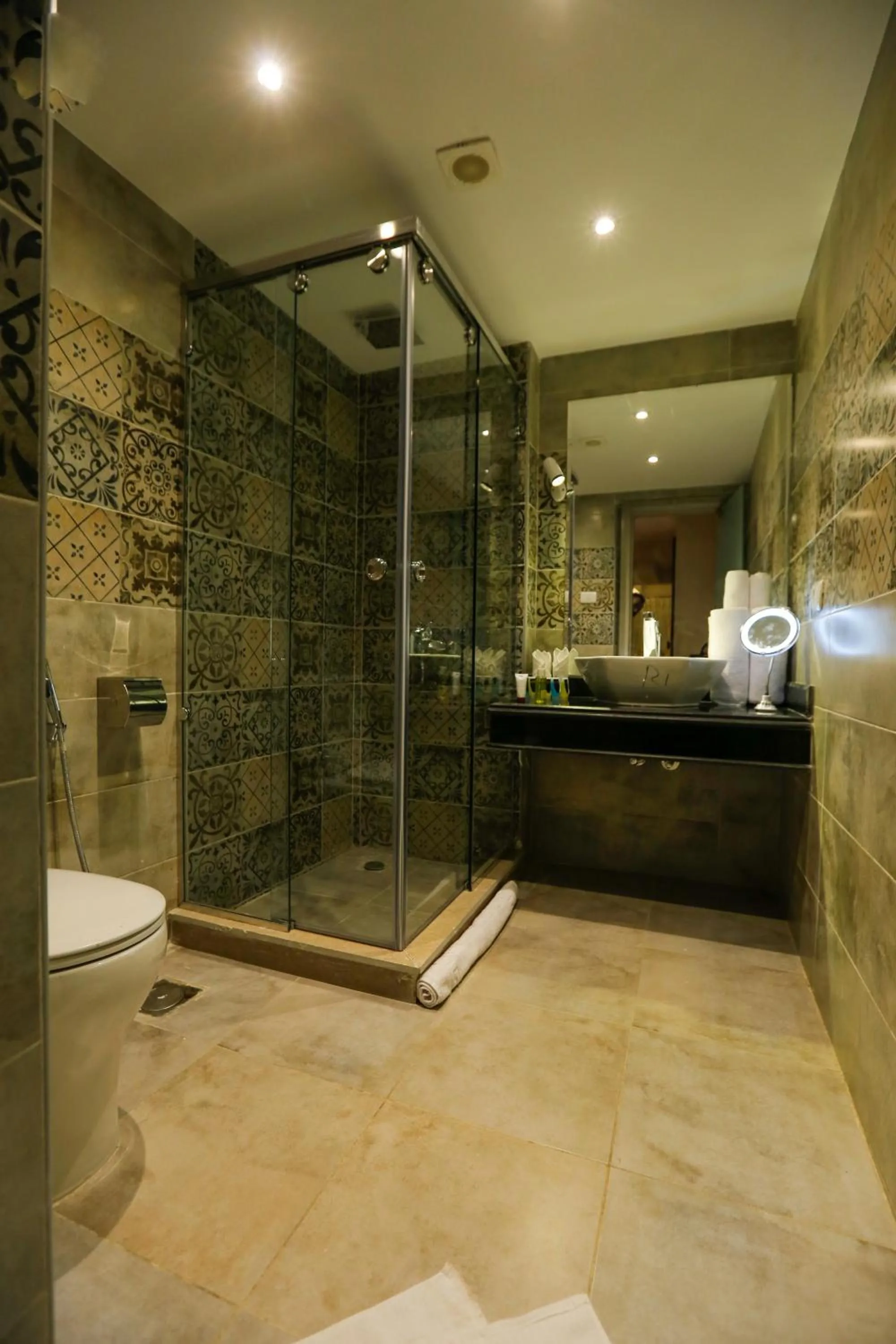 Shower in Sky Pyramids View Inn