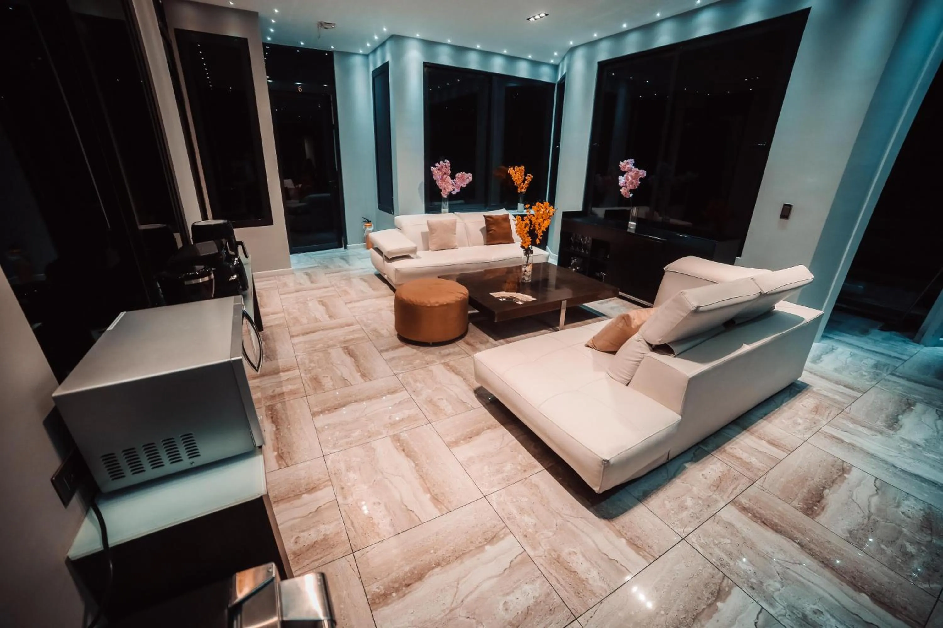 Seating area in 1Million Luxury Suites