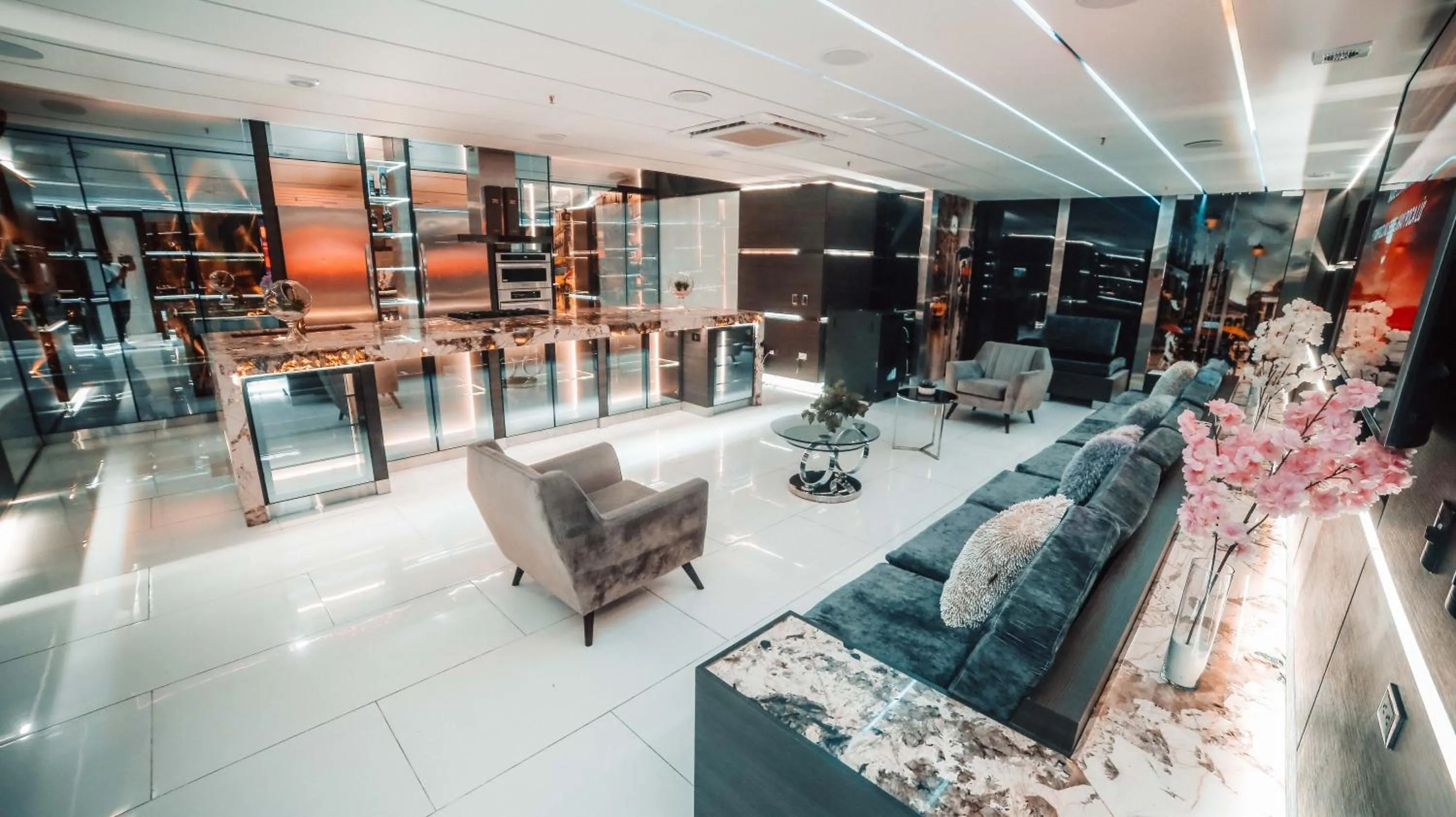 Seating area in 1Million Luxury Suites