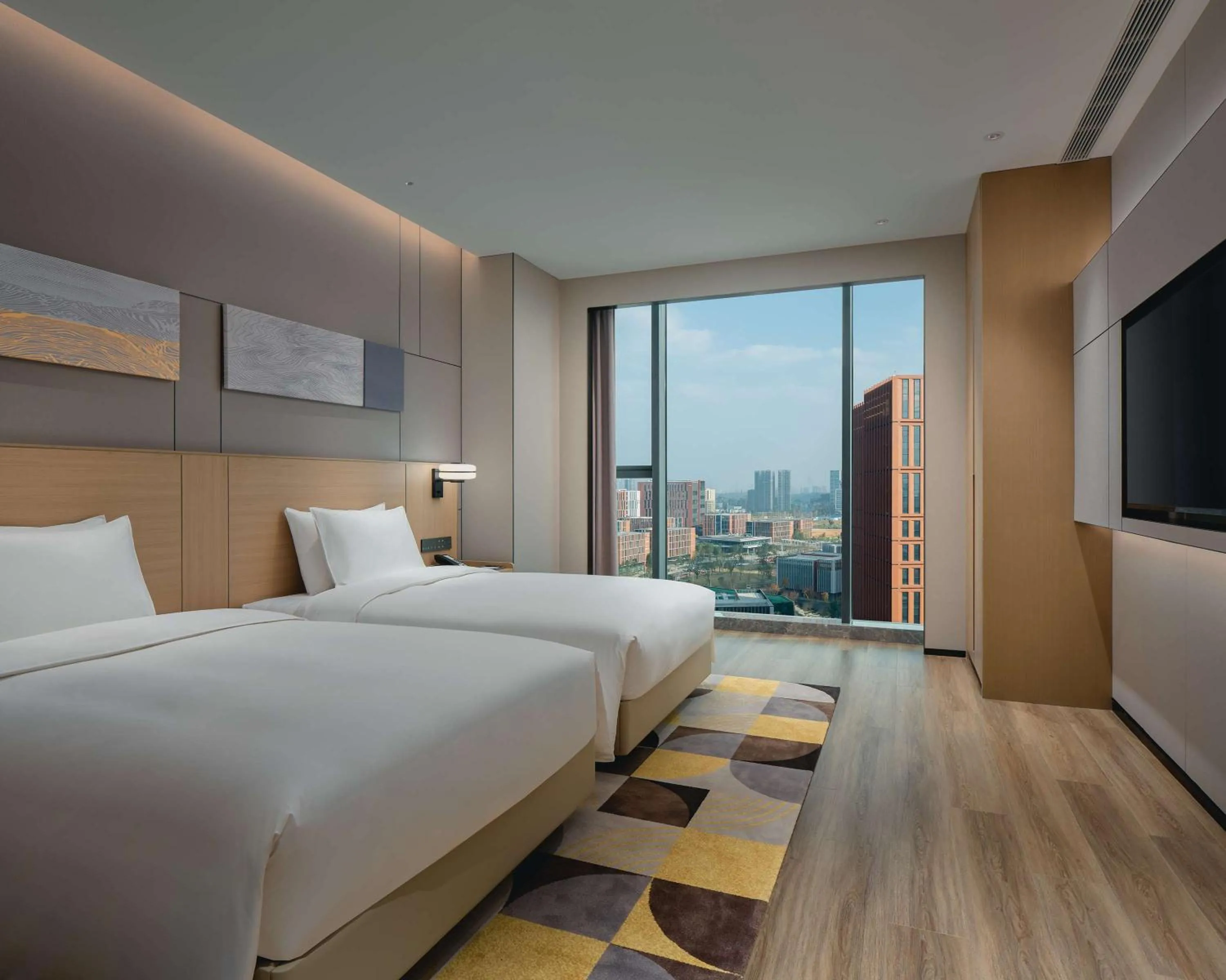 View (from property/room), Bed in Hyatt Place Chengdu Bio-Town