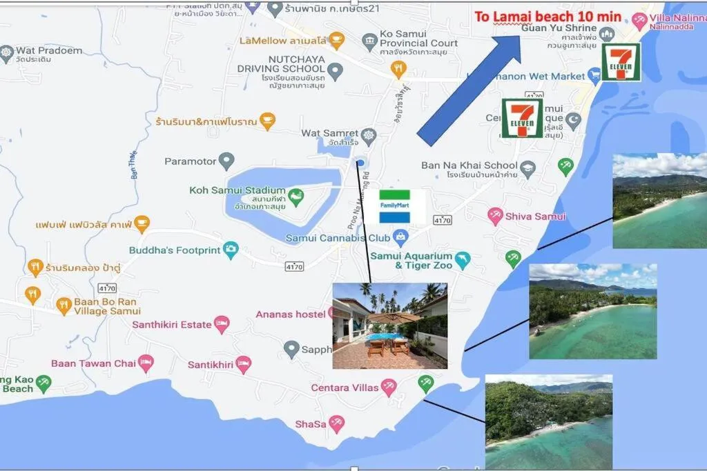 Holiday house near Lamai with swimming pool. 2 bedrooms