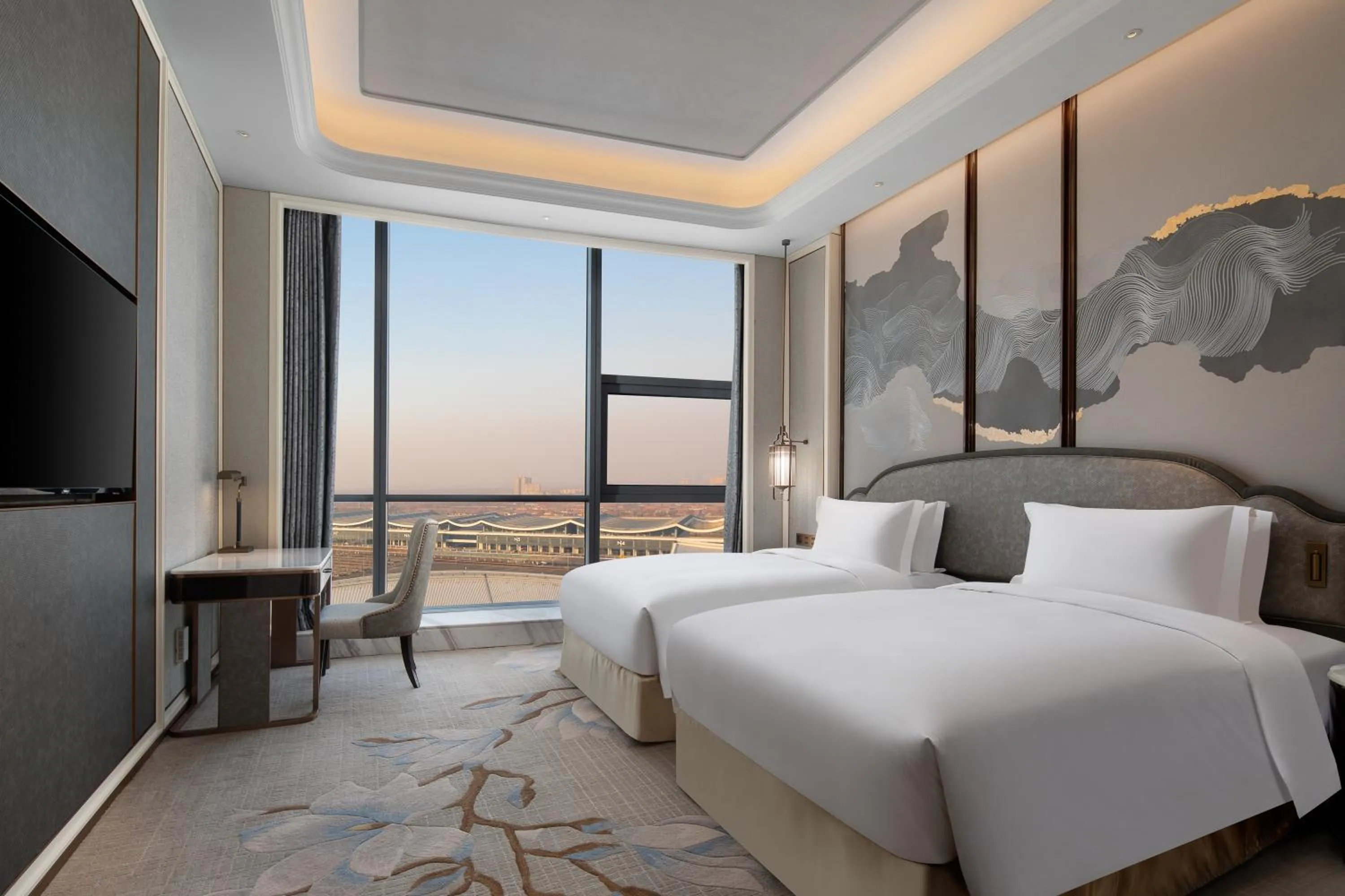 Bedroom, Bed in Wyndham Grand Shanxi Xiaohe Xincheng