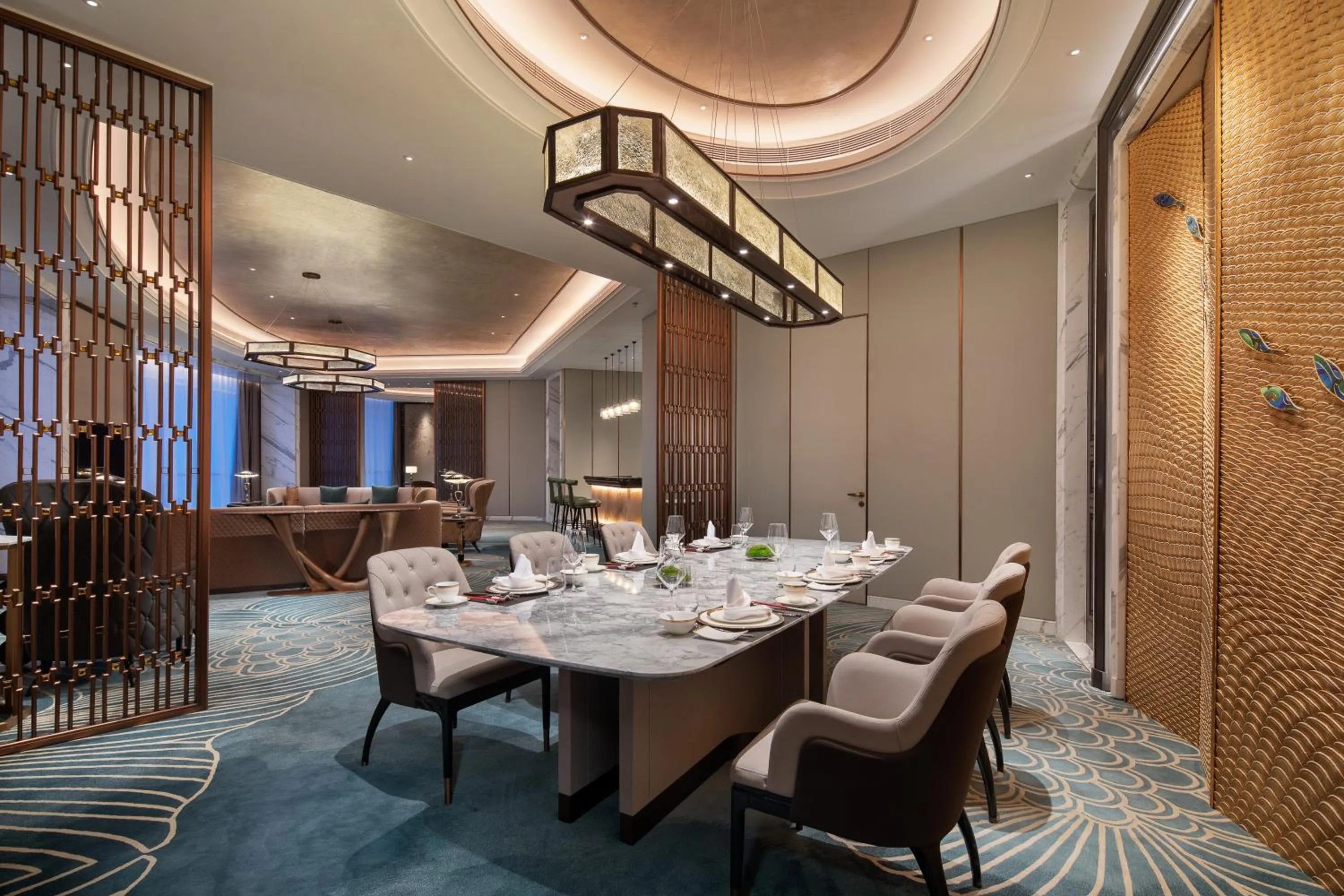 Dining area in Wyndham Grand Shanxi Xiaohe Xincheng