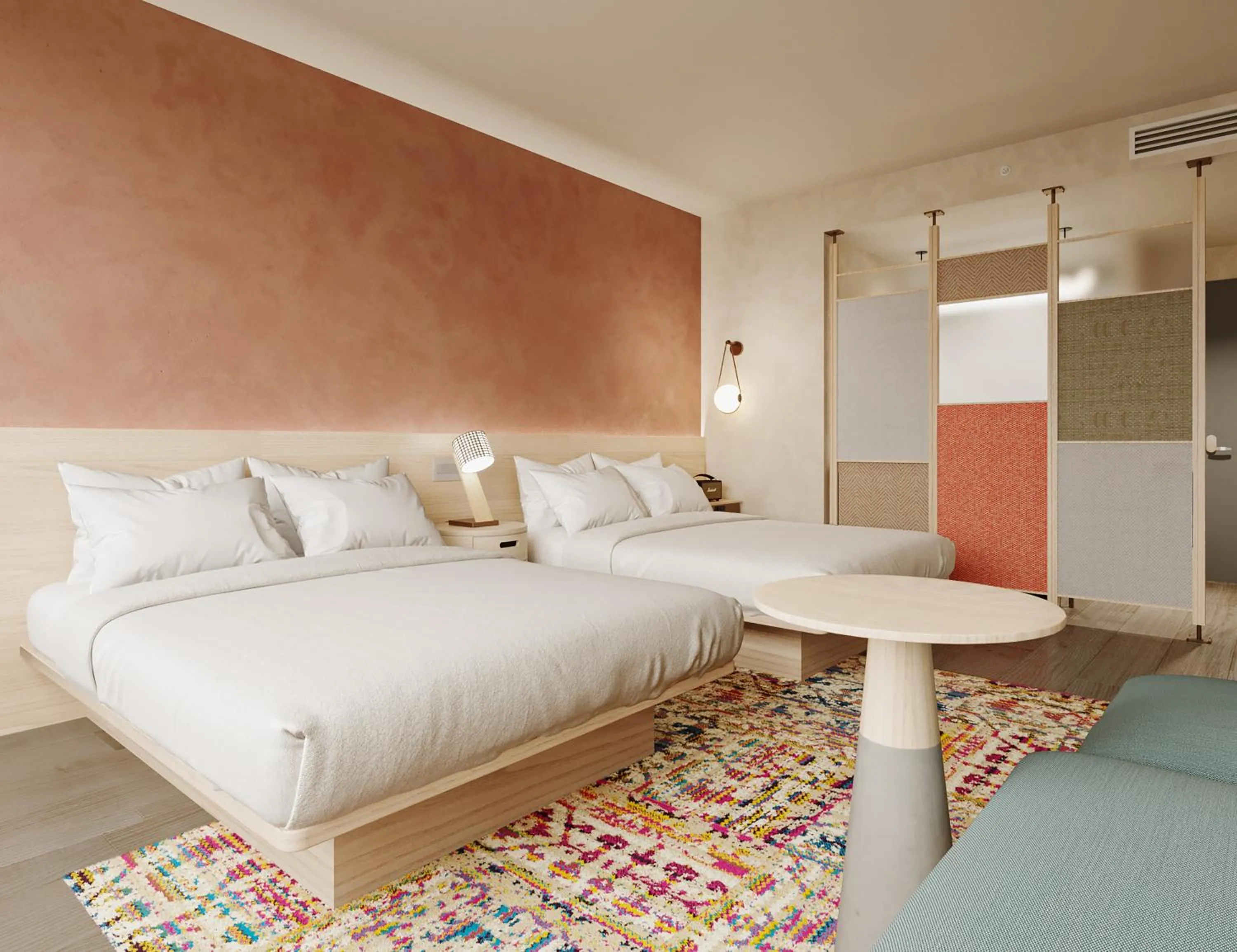 Bedroom, Bed in Aloft Playa del Carmen