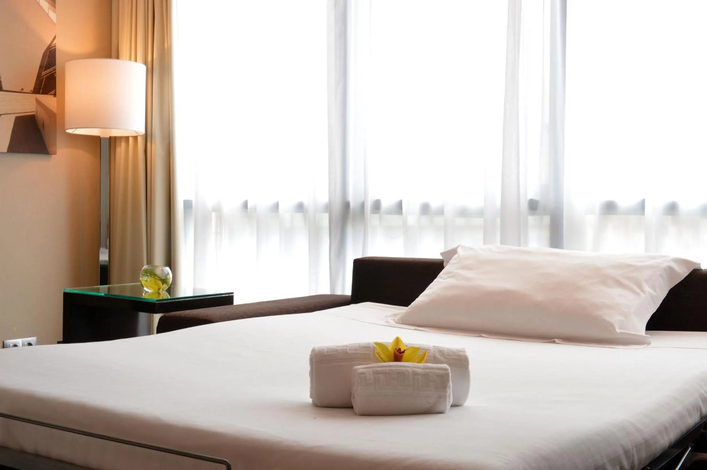 Decorative detail, Bed in Pestana Arena Barcelona