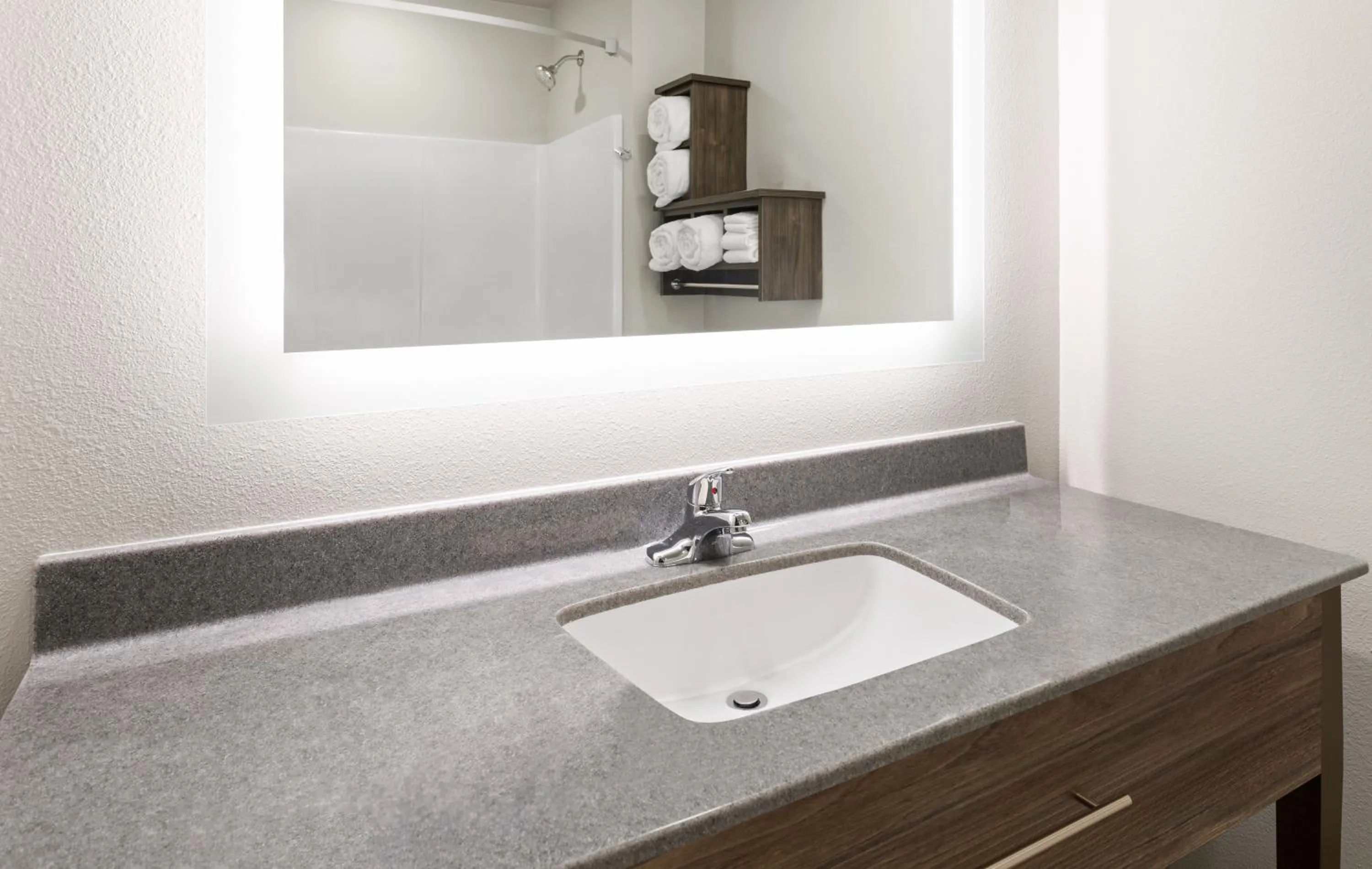 Bathroom in My Place Hotel-Jacksonville-Camp Lejeune, NC