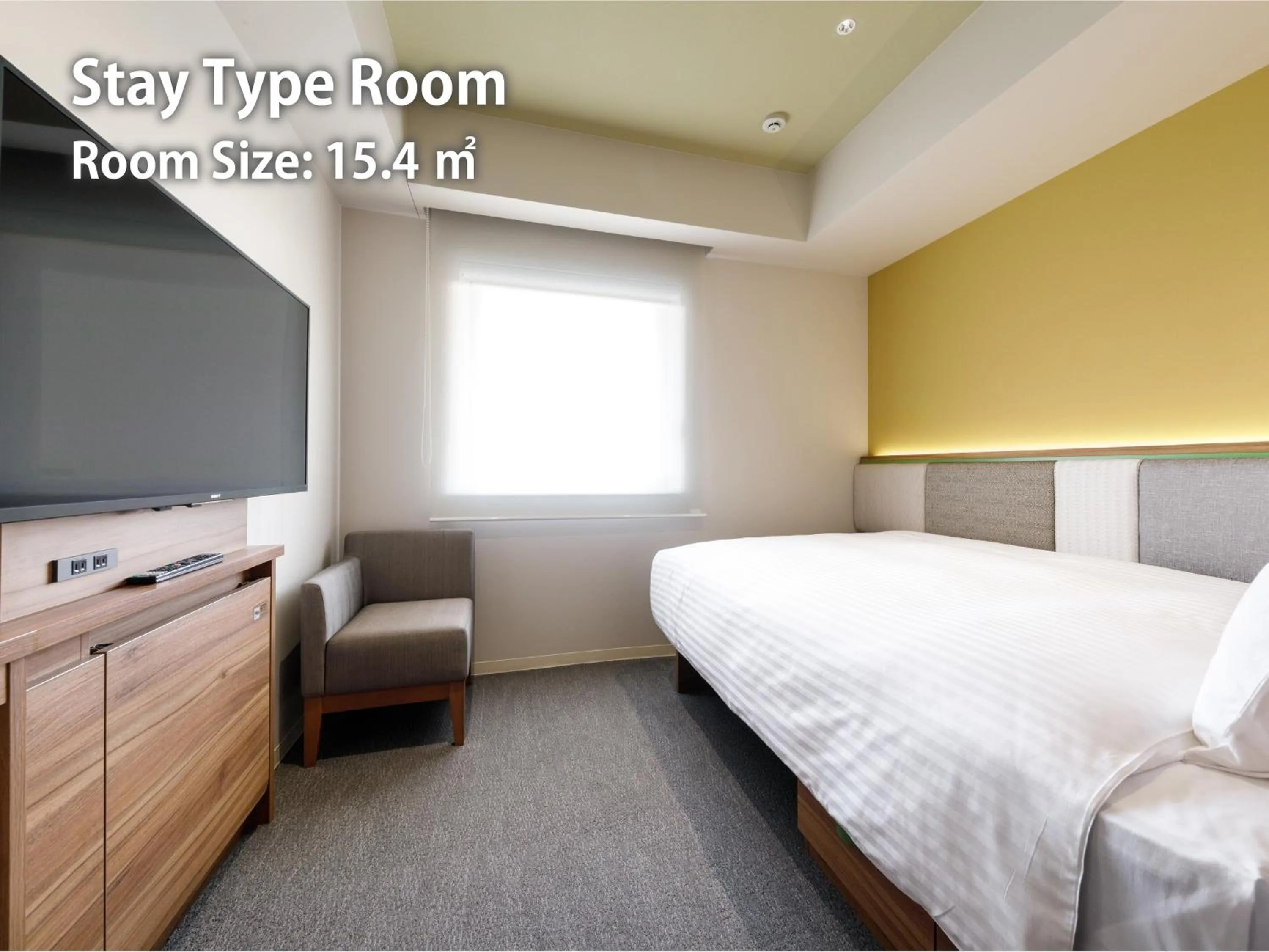 Photo of the whole room, Bed in Nishitetsu Hotel Croom Hakata Gion Kushida Shrine