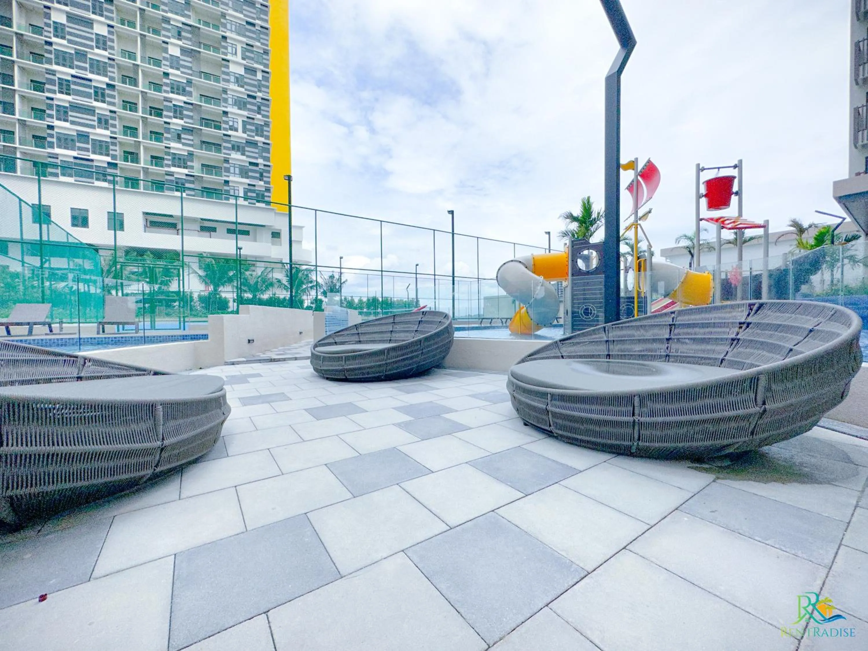 Seating area in Bali Sea View Residences Melaka at Stayrene