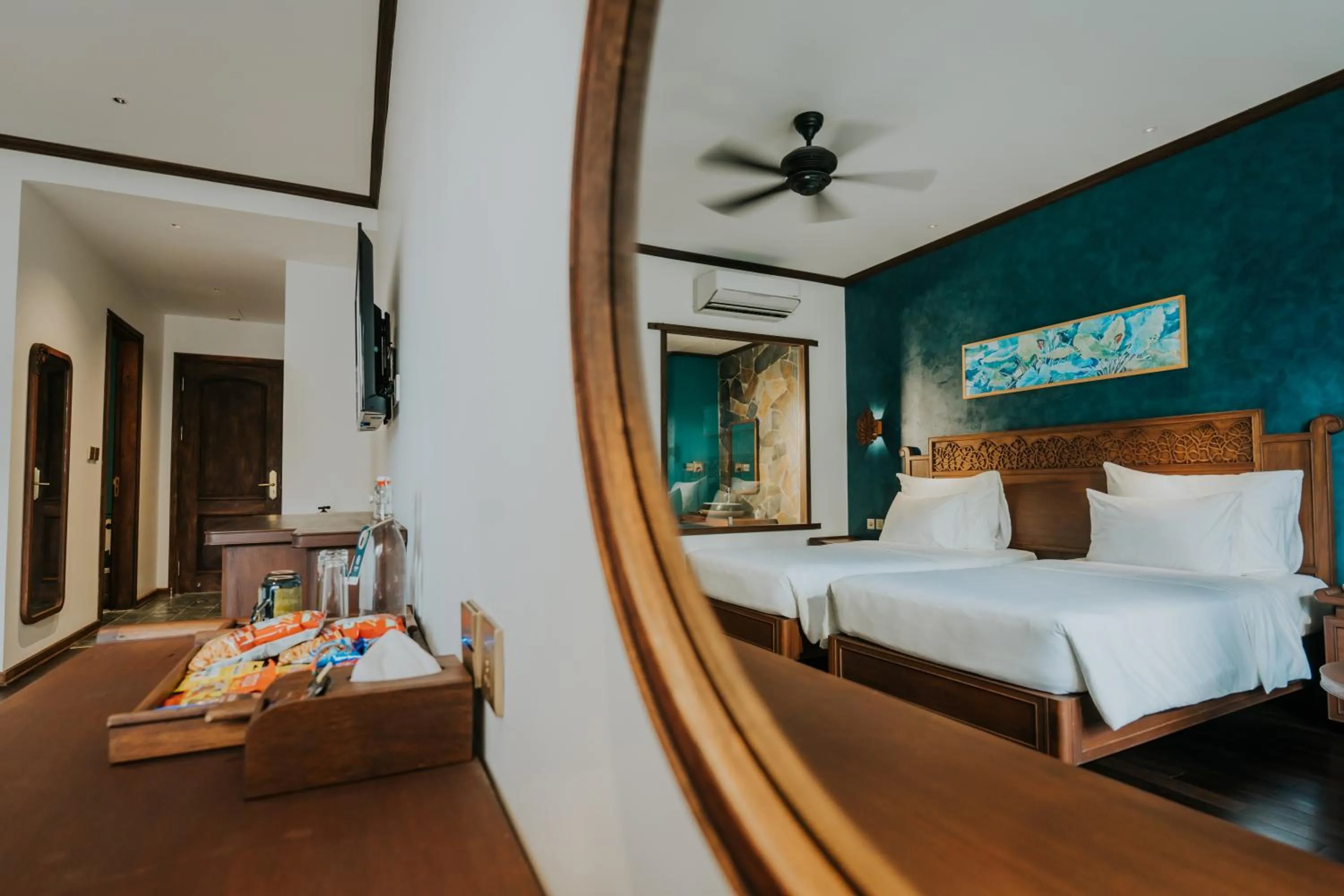 Bed in Amour Resort Bavi