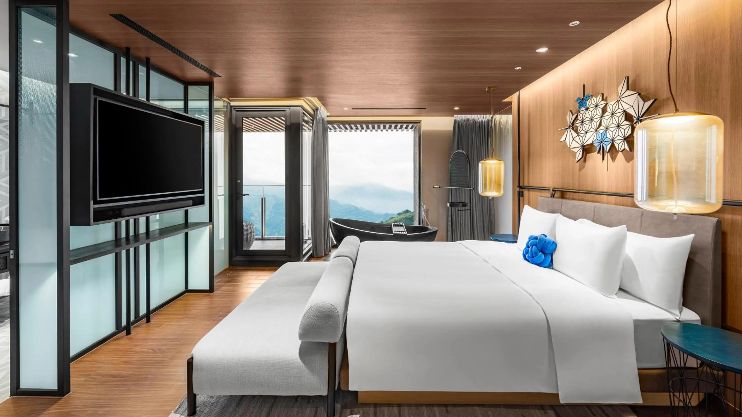 Photo of the whole room, Bed in Hotel Indigo Alishan by IHG