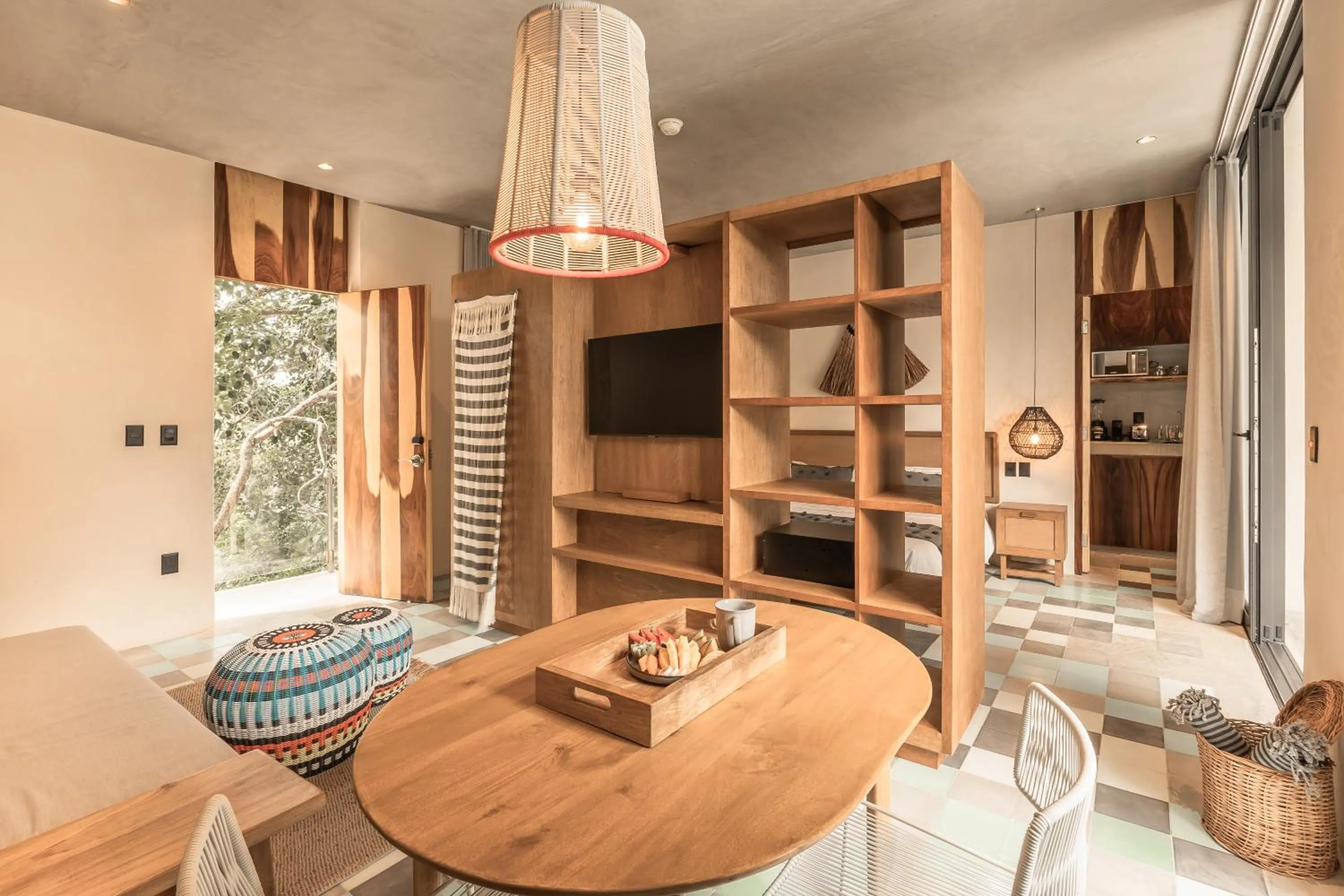 Living room, Bed in NAJ Boutique Hotel - Aldea Zama