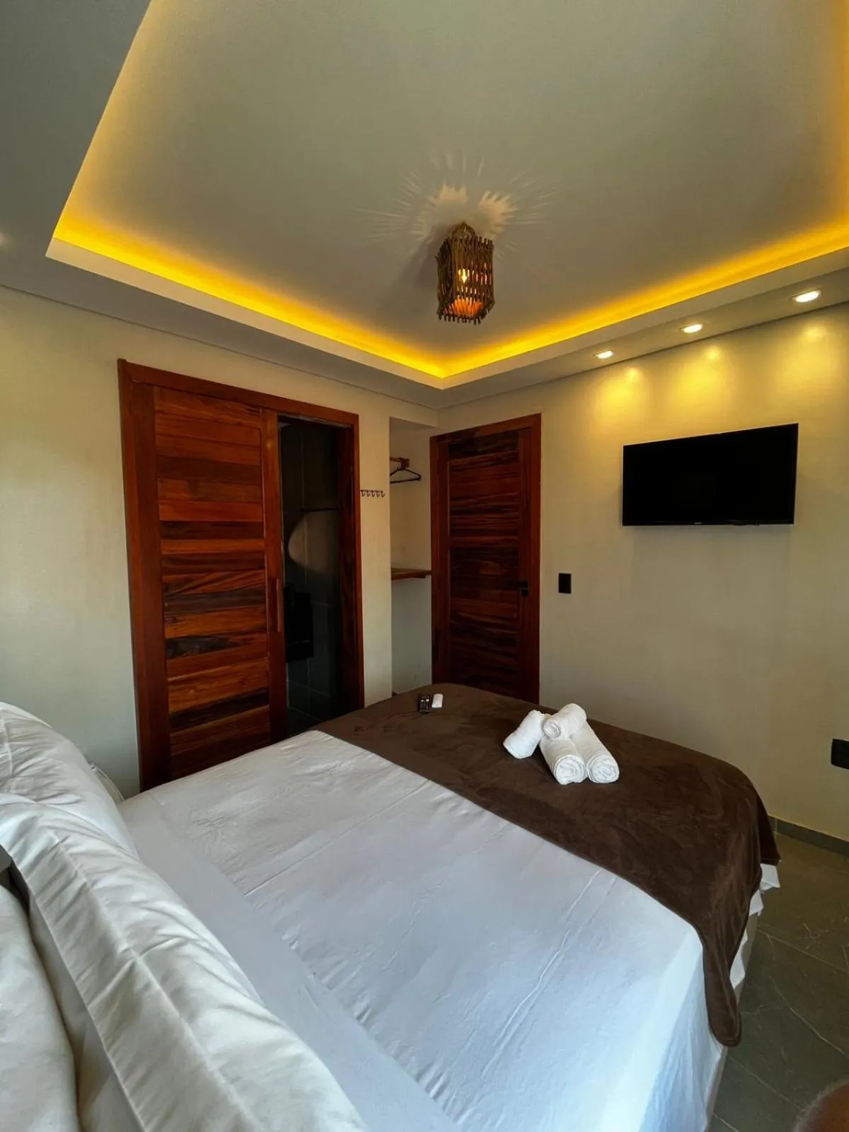 Bed in Milos Hotel Icaraizinho