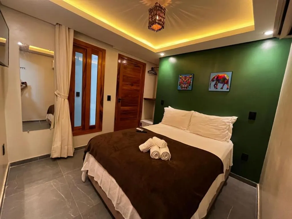 Bed in Milos Hotel Icaraizinho