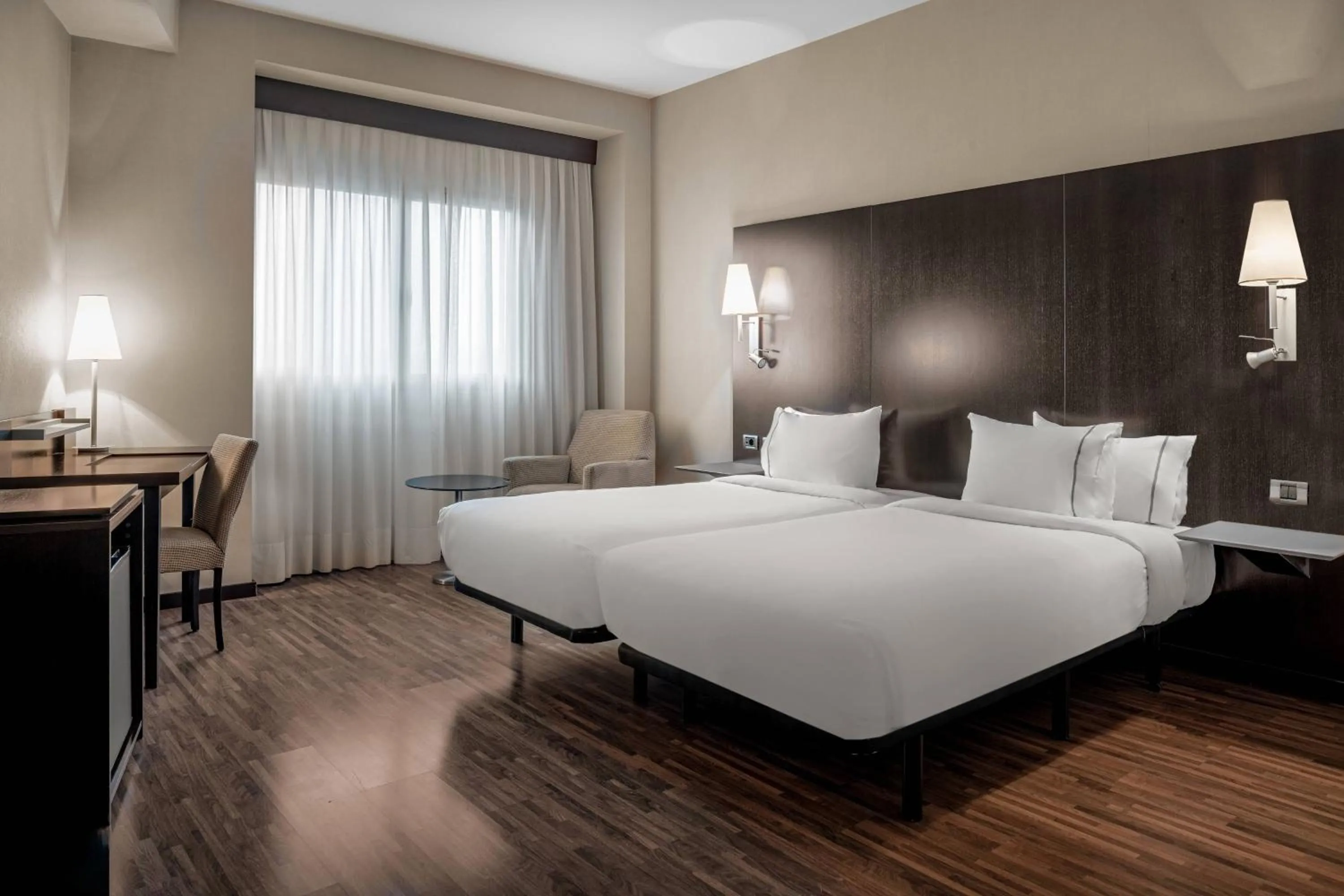 Photo of the whole room, Bed in AC Hotel Oviedo Fórum by Marriott