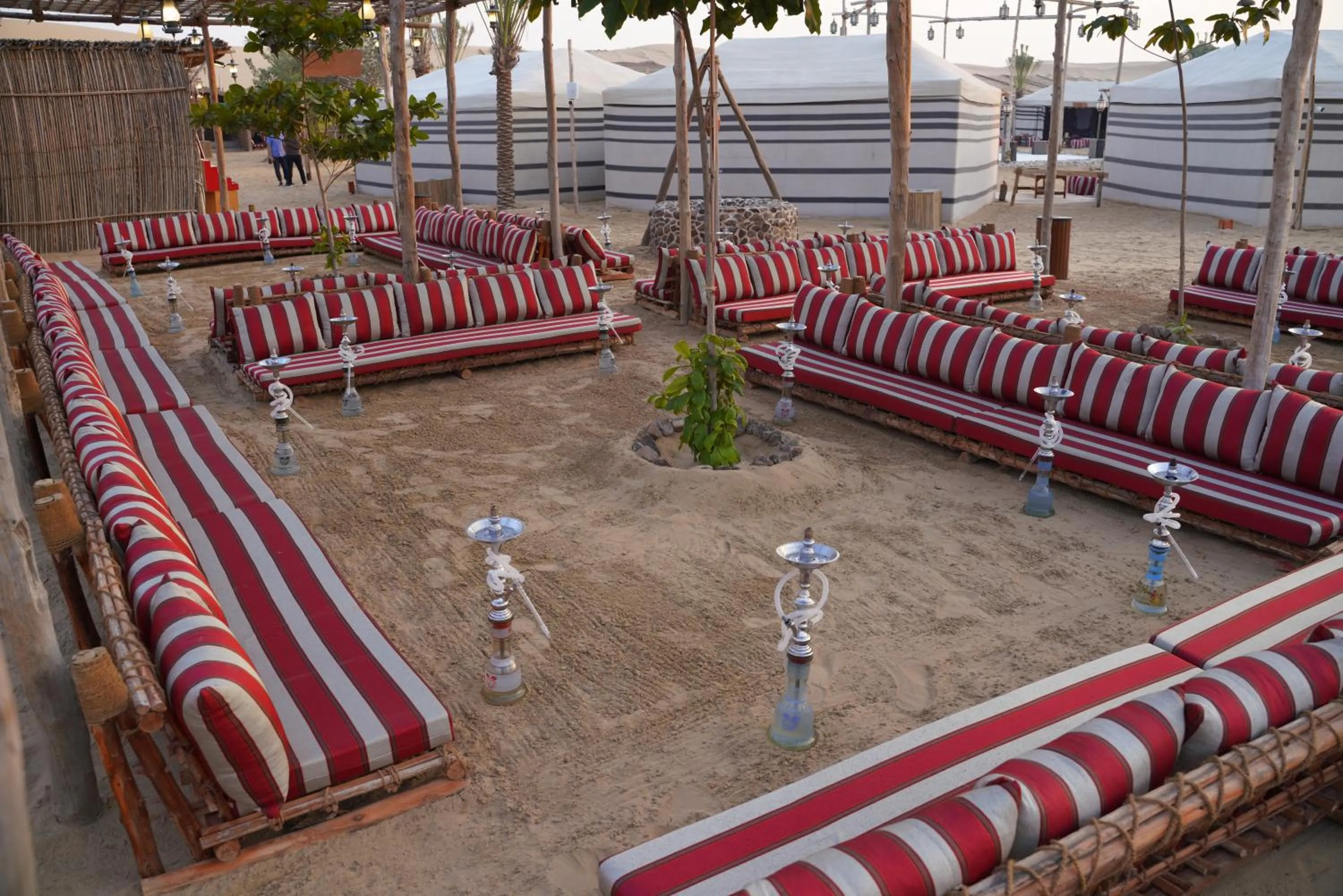 Seating area in Al Khayma Camp "Elite Glamping & Dining in Experience"