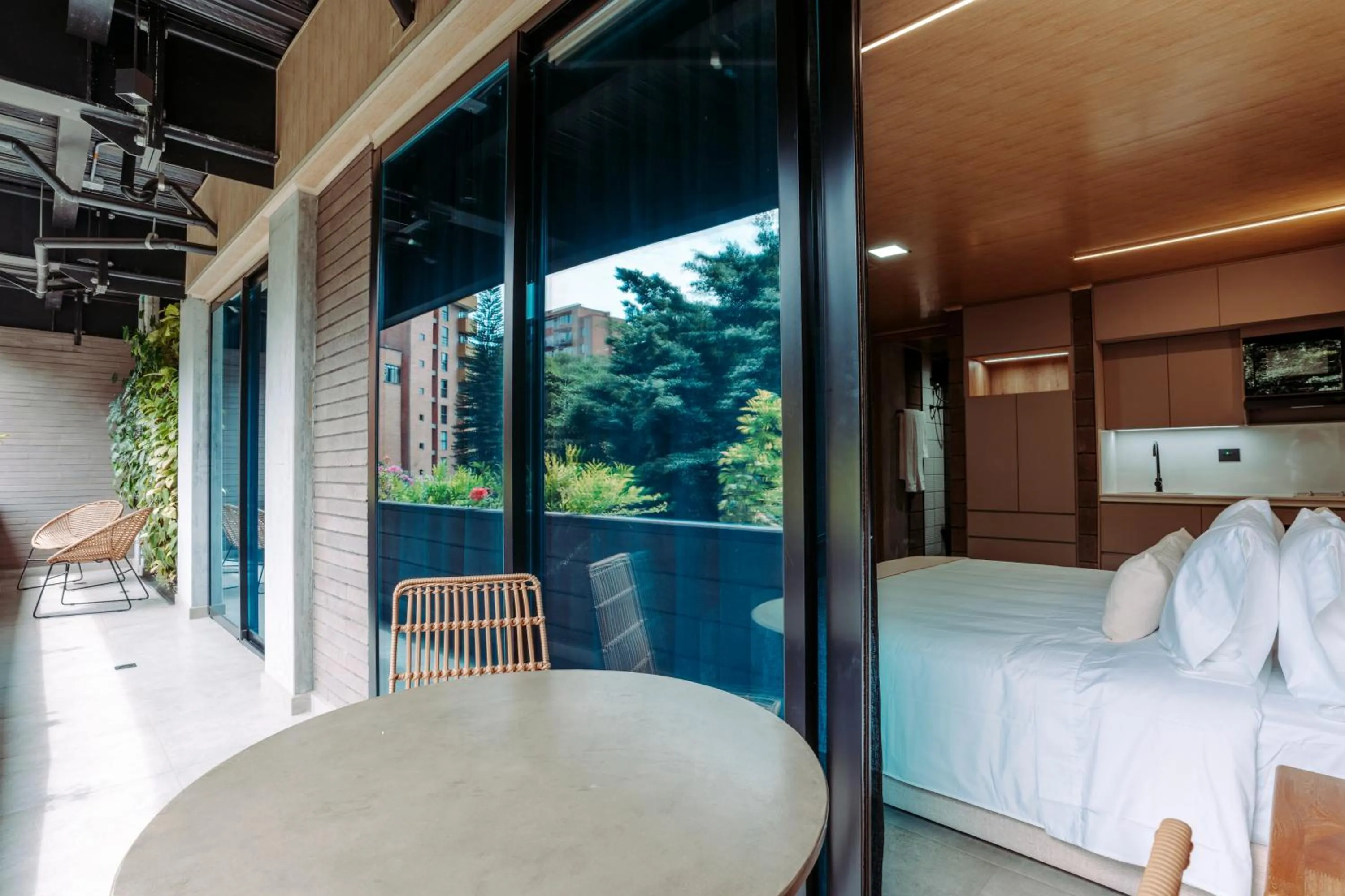 Balcony/Terrace, Bed in Hotel Living by Armoniko