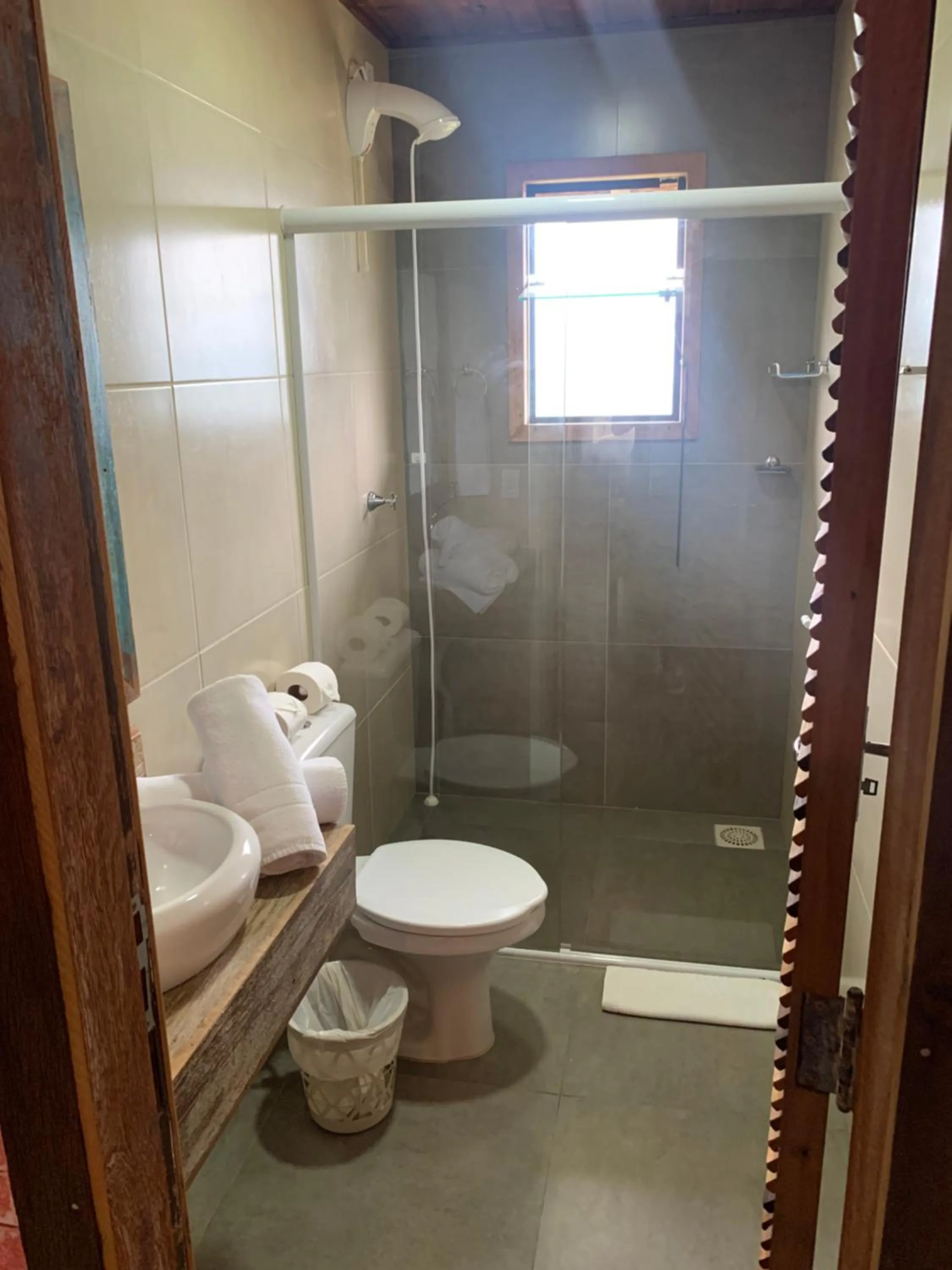 Shower in Eco Mirante Hotel