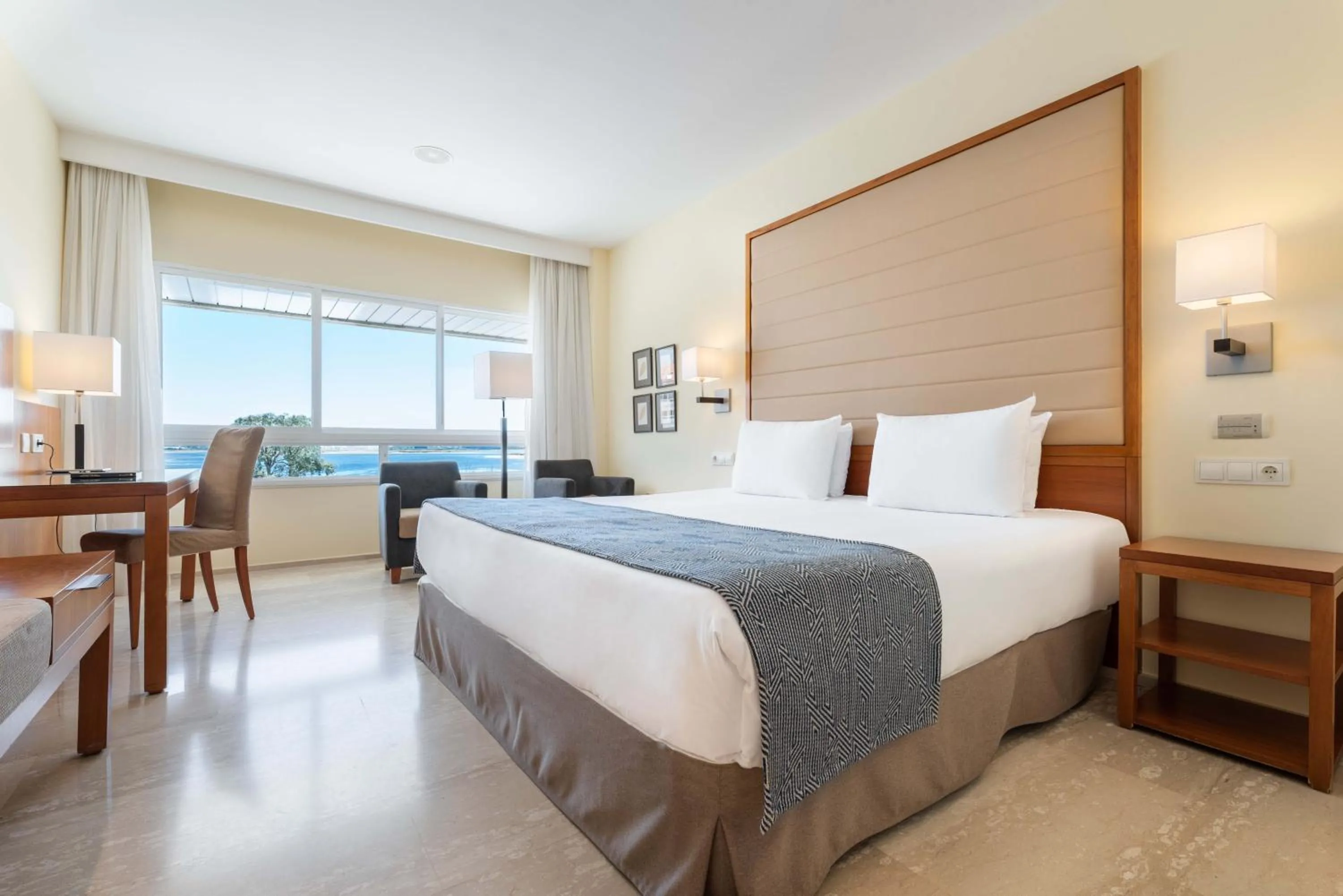 Bed in Eurostars Isla de La Toja