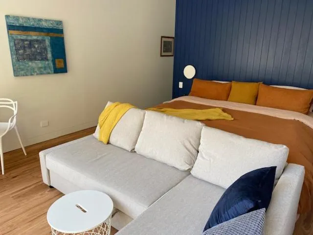 Bedroom, Bed in Tocumwal Chocolate School