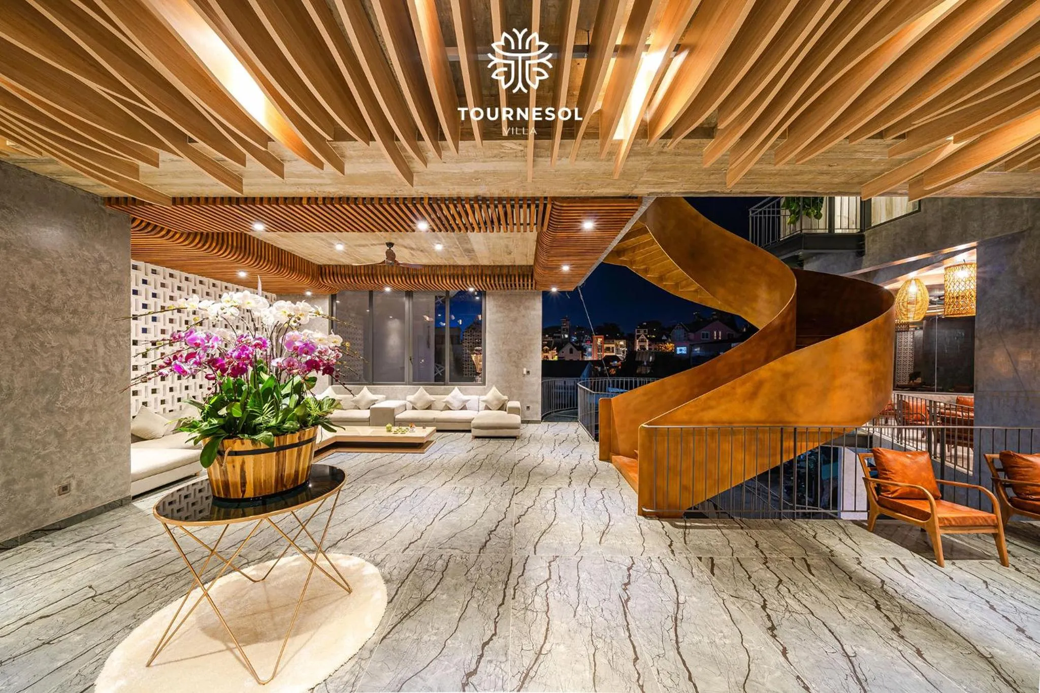 Living room in Tournesol Villa Dalat