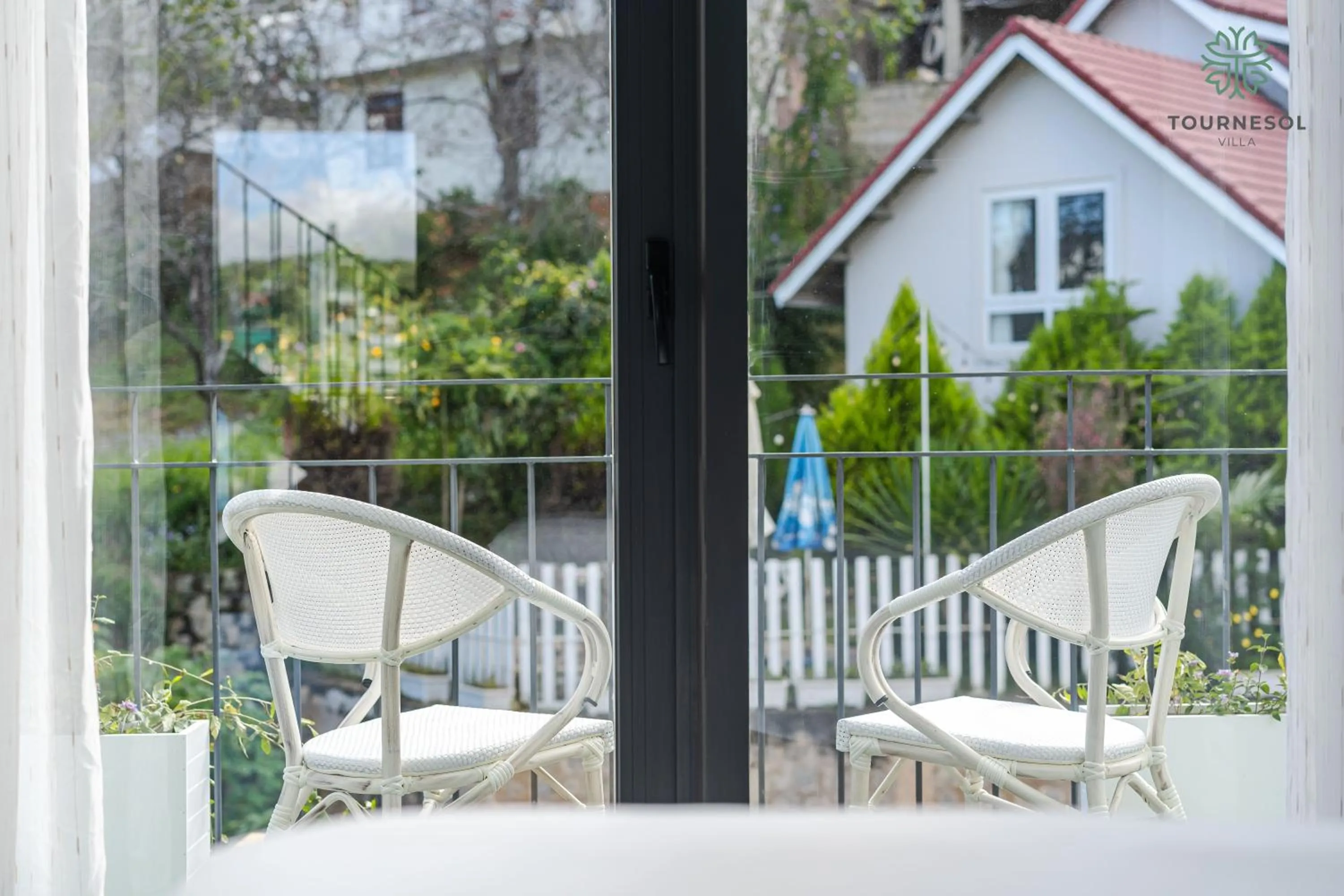 Inner courtyard view in Tournesol Villa Dalat