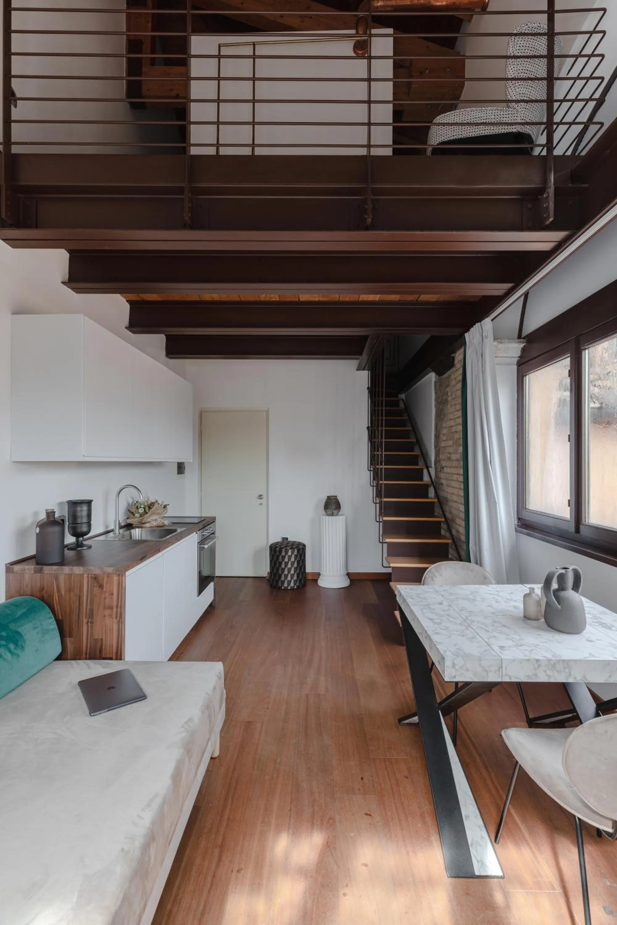 Kitchen or kitchenette, Bed in Torre Capranica