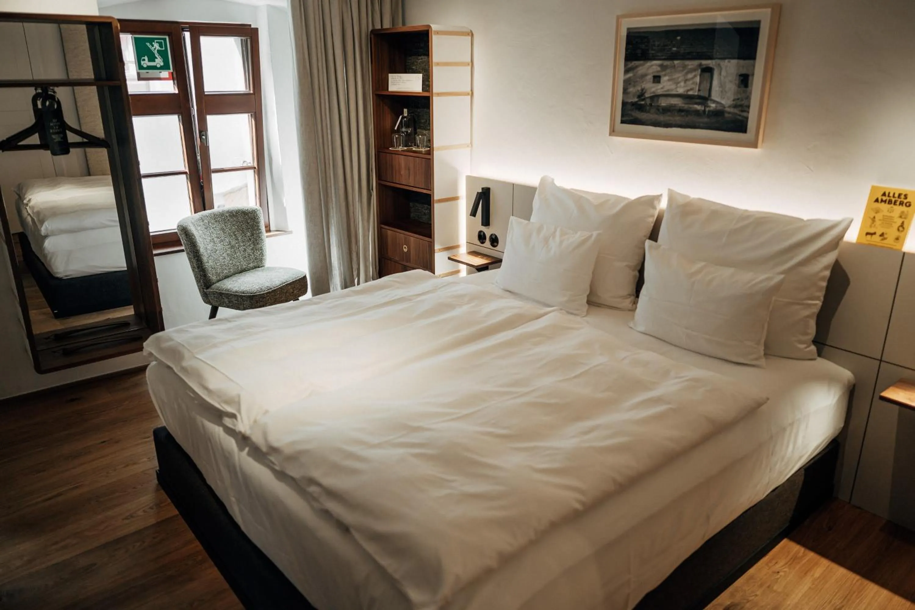 Bedroom, Bed in Bootshaus Amberg