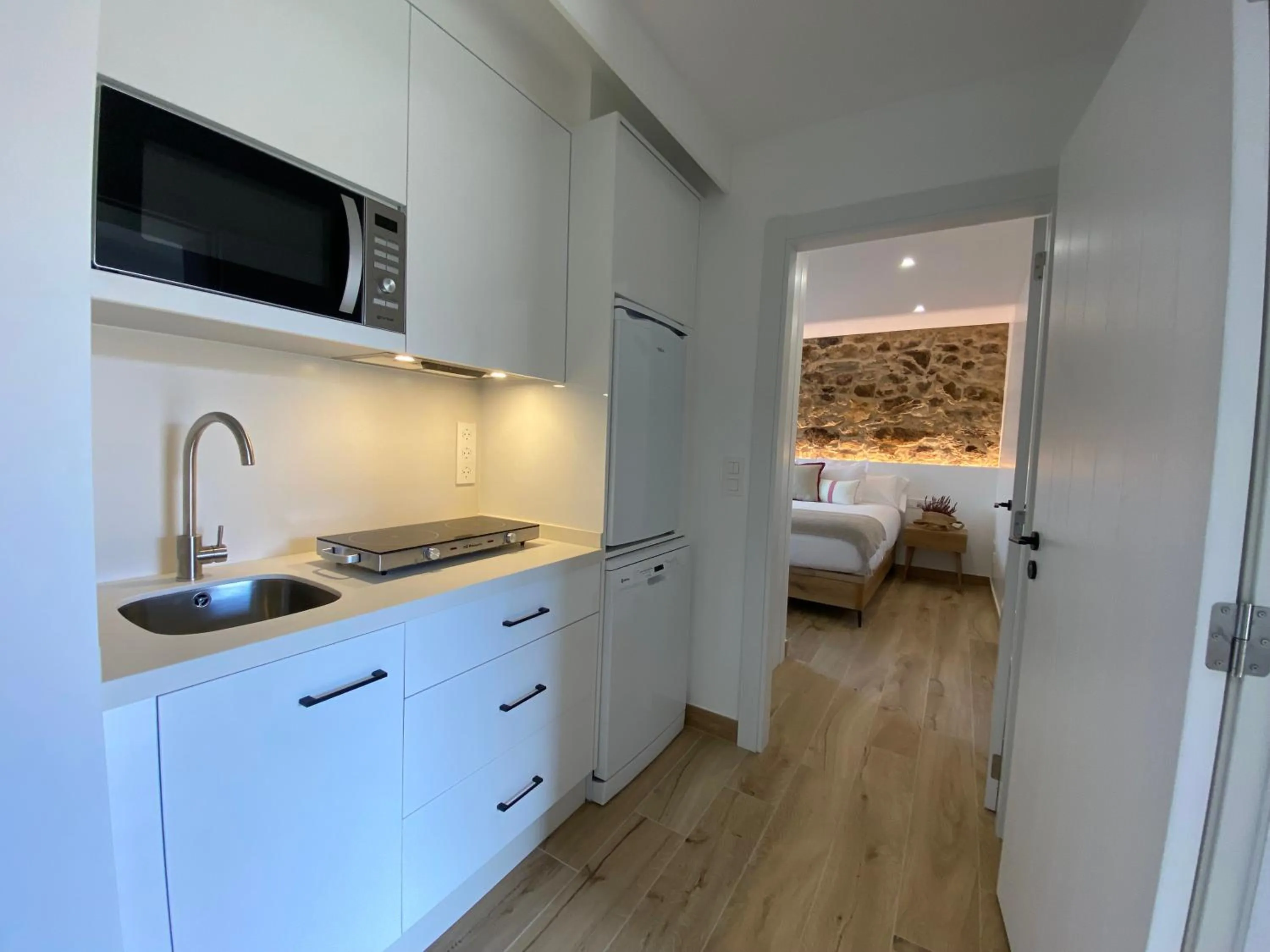 Kitchen or kitchenette, Bed in Morada Atlántica