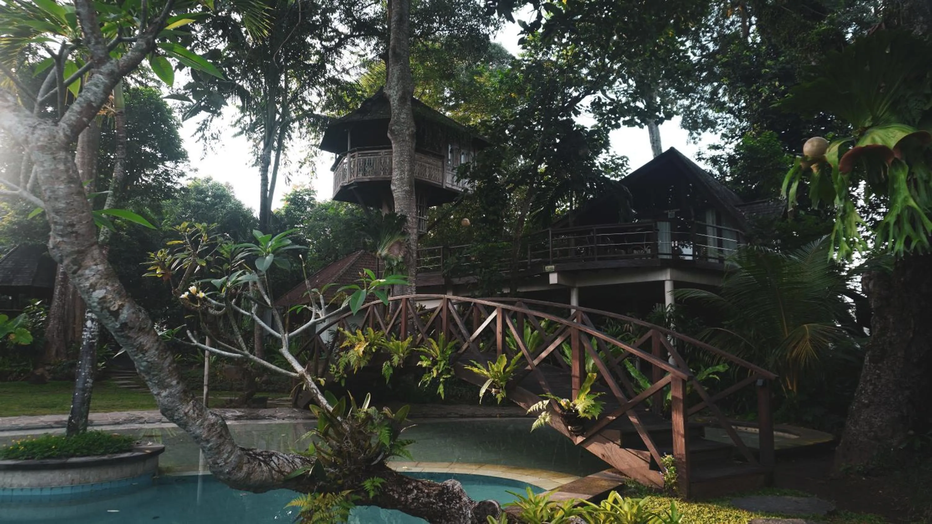Property building in Green Tree House Villa Ubud