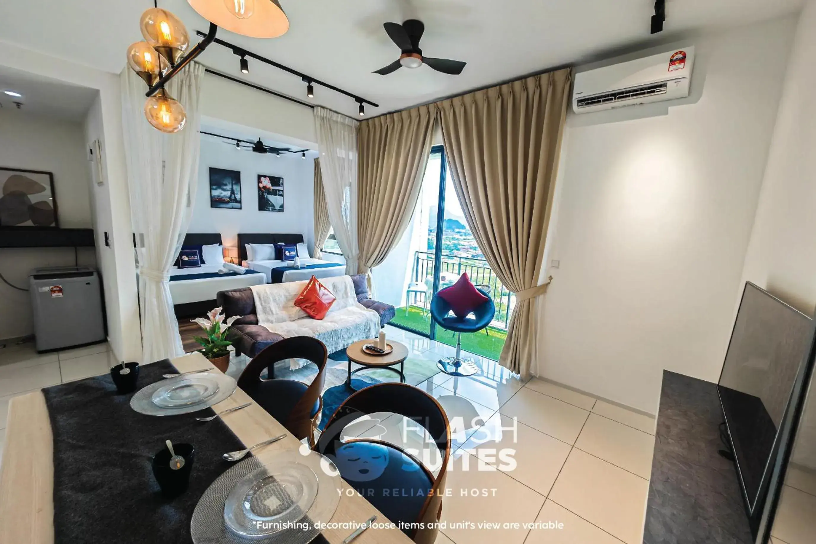 Premium Suite with Balcony (Two Queen Beds) in Onsen Premium Suites @ Tambun Ipoh Premium Suite with Balcony (Two Queen Beds) in Onsen Premium Suites @ Tambun Ipoh