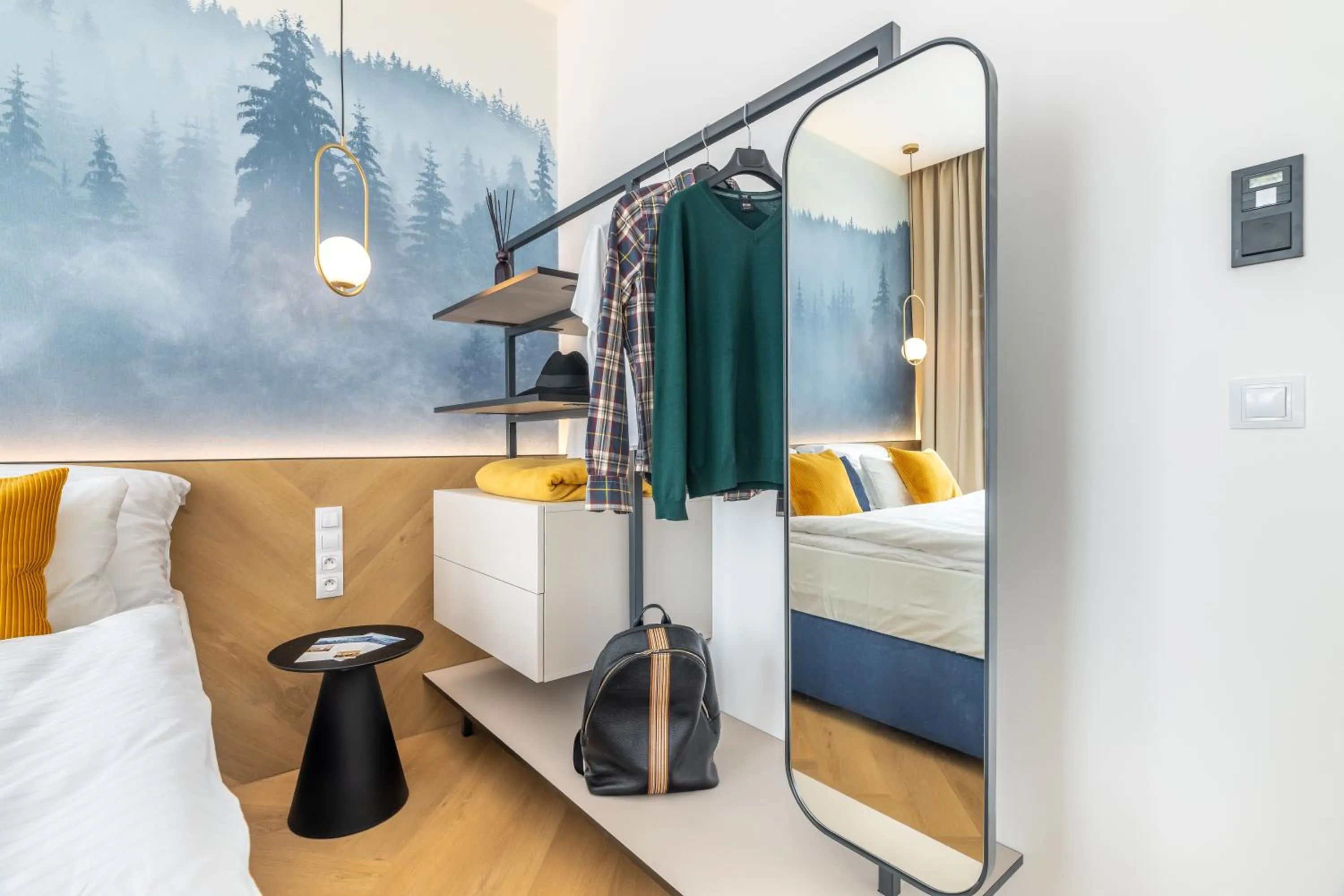 wardrobe, Bed in Resort Český les