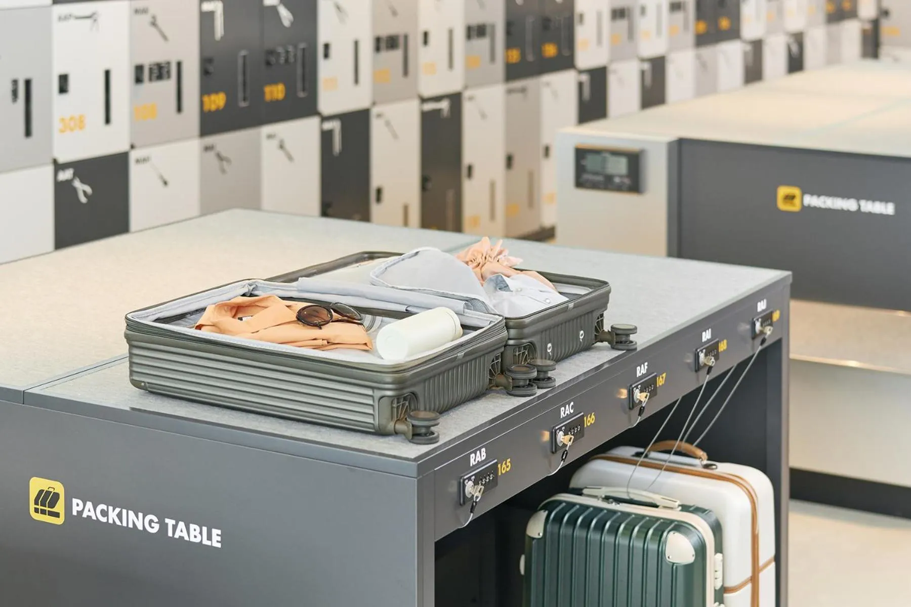 locker in OMO Kansai Airport by Hoshino Resorts