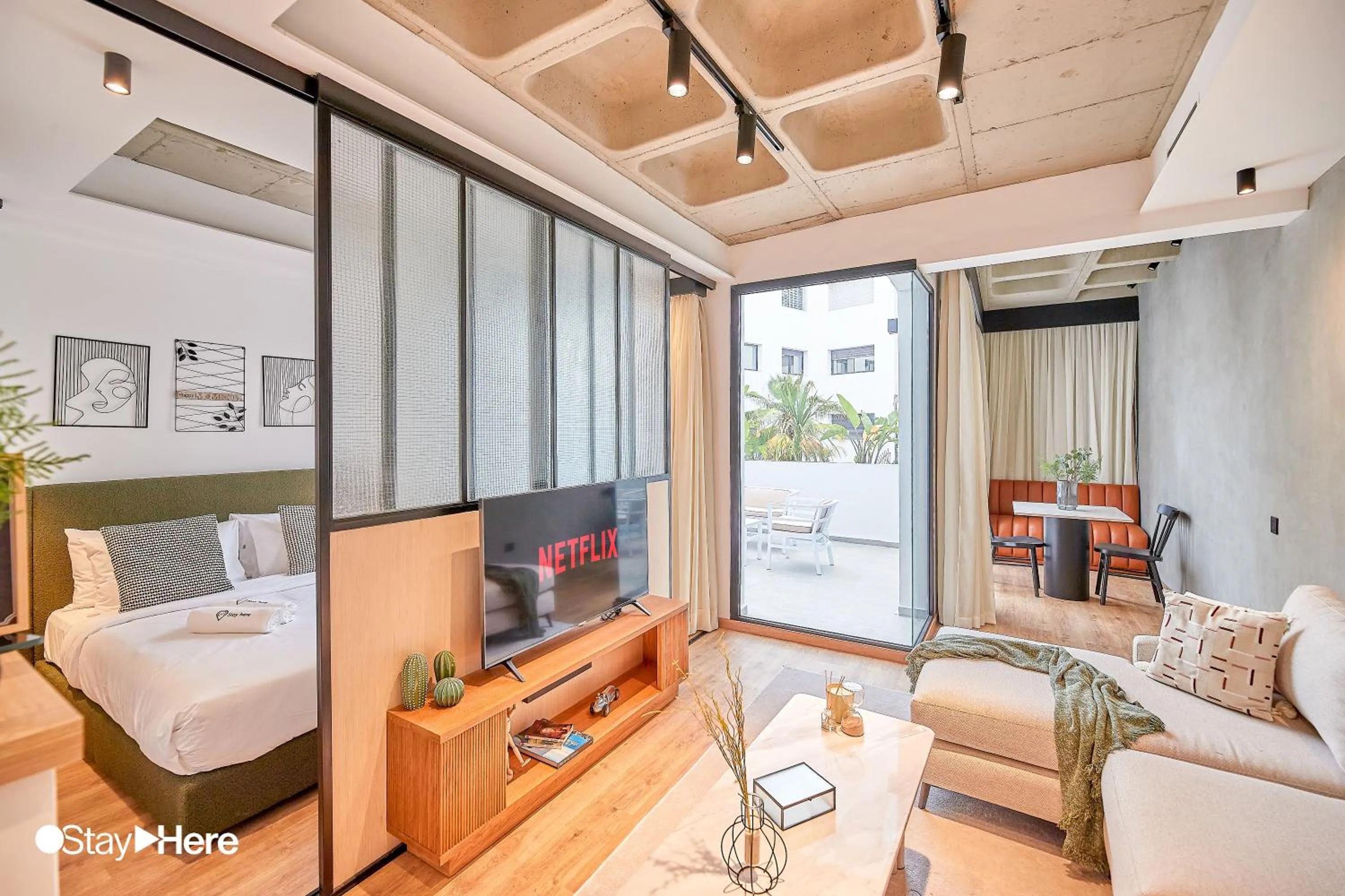 Bed in Stayhere Casablanca - Gauthier 1 - Modern Residence