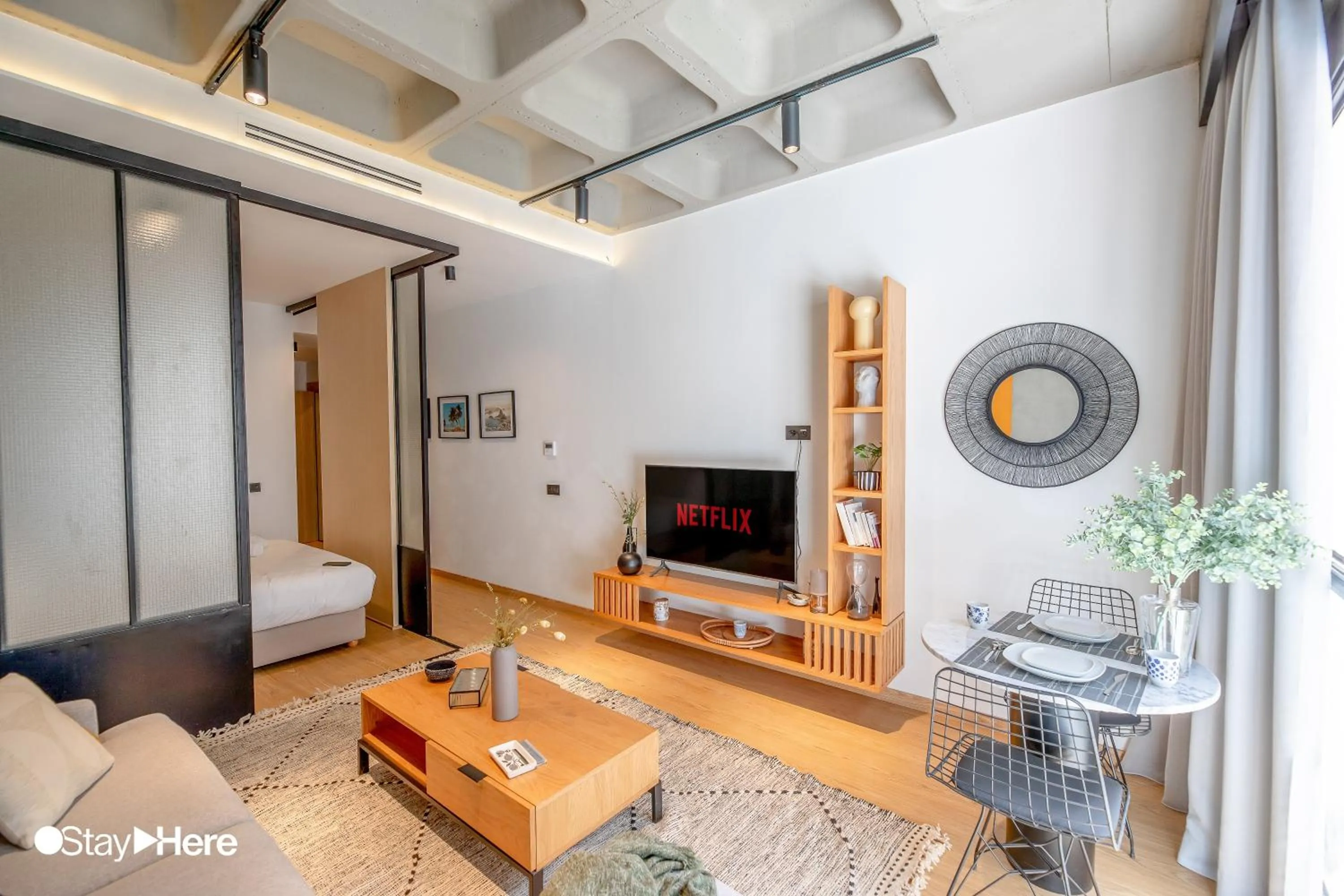 TV and multimedia, Bed in Stayhere Casablanca - Gauthier 1 - Modern Residence