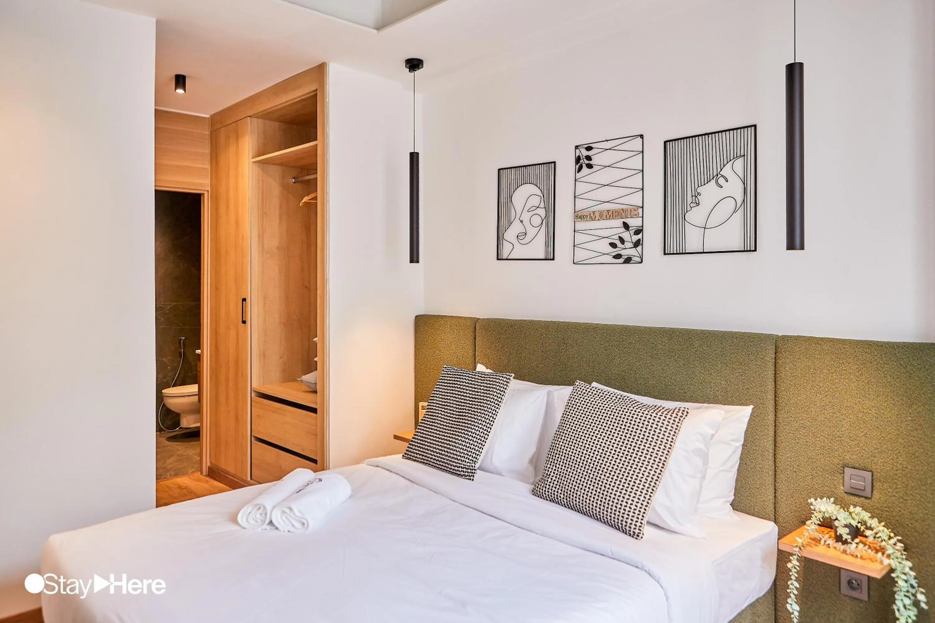 Bed in Stayhere Casablanca - Gauthier 1 - Modern Residence